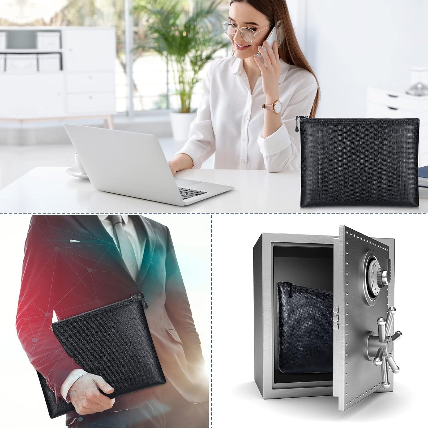 Paquete de 4 Bolsas a Prueba de Fuego Epakh 34x24 cm