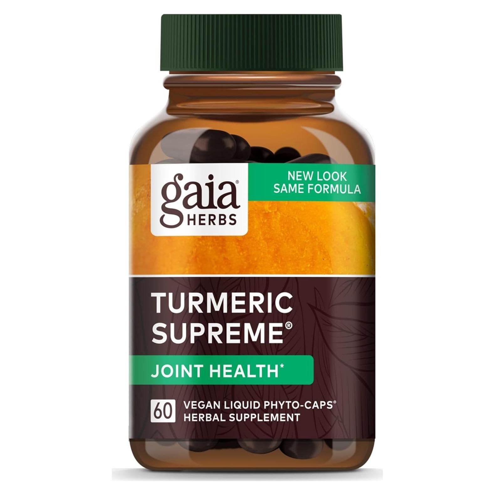 Suplemento Articular Gaia Herbs Cúrcuma Suprema 60 Cápsulas