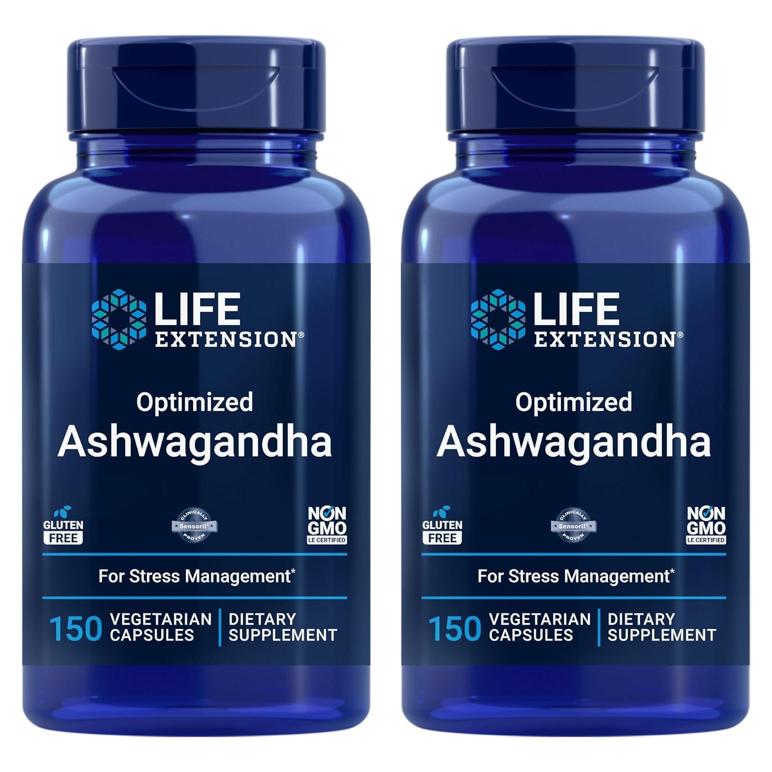 Ashwagandha Optimizada Life Extension 150 Cápsulas Veganas