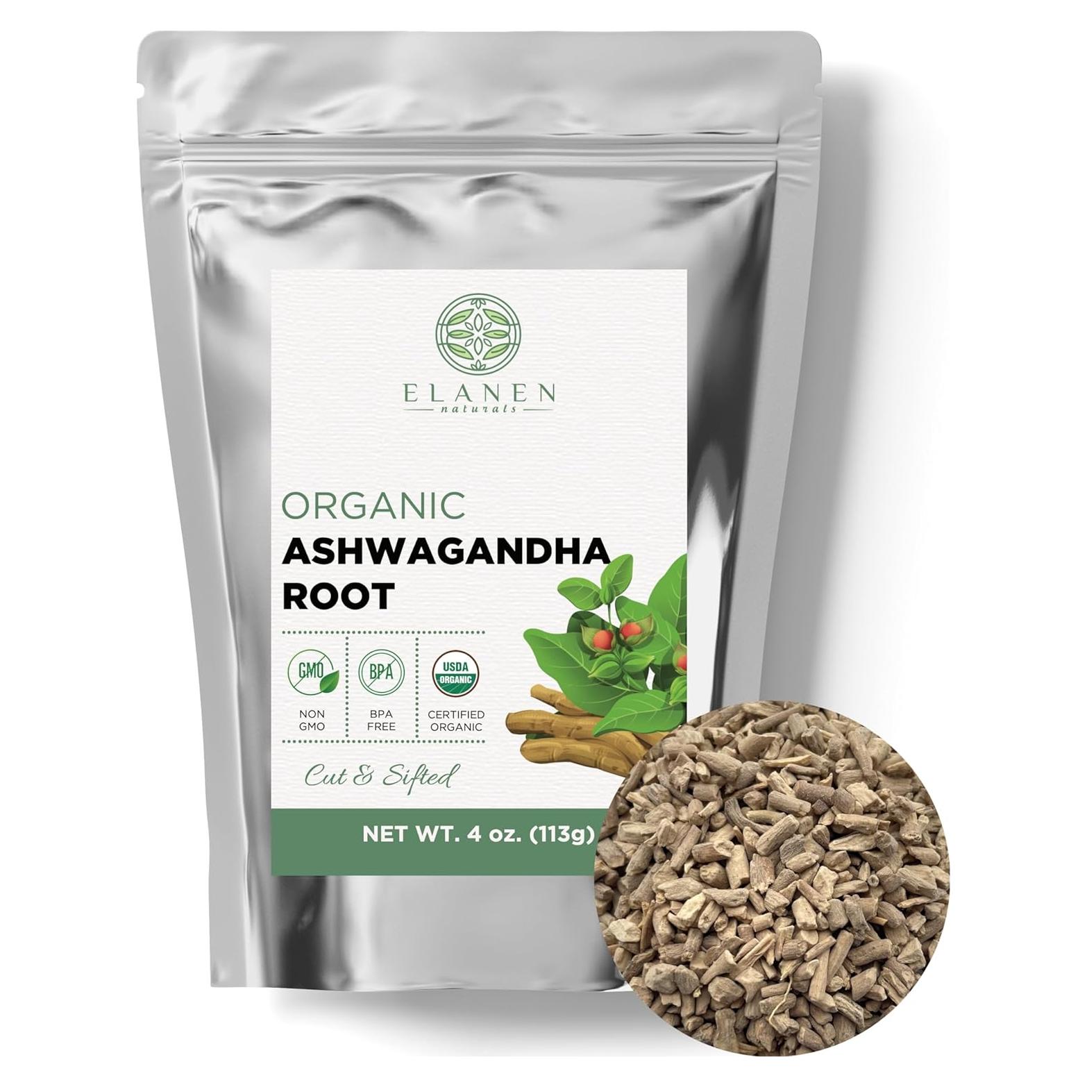 Raíz de Ashwagandha Orgánica Elanen Naturals 113g - Té Suelto