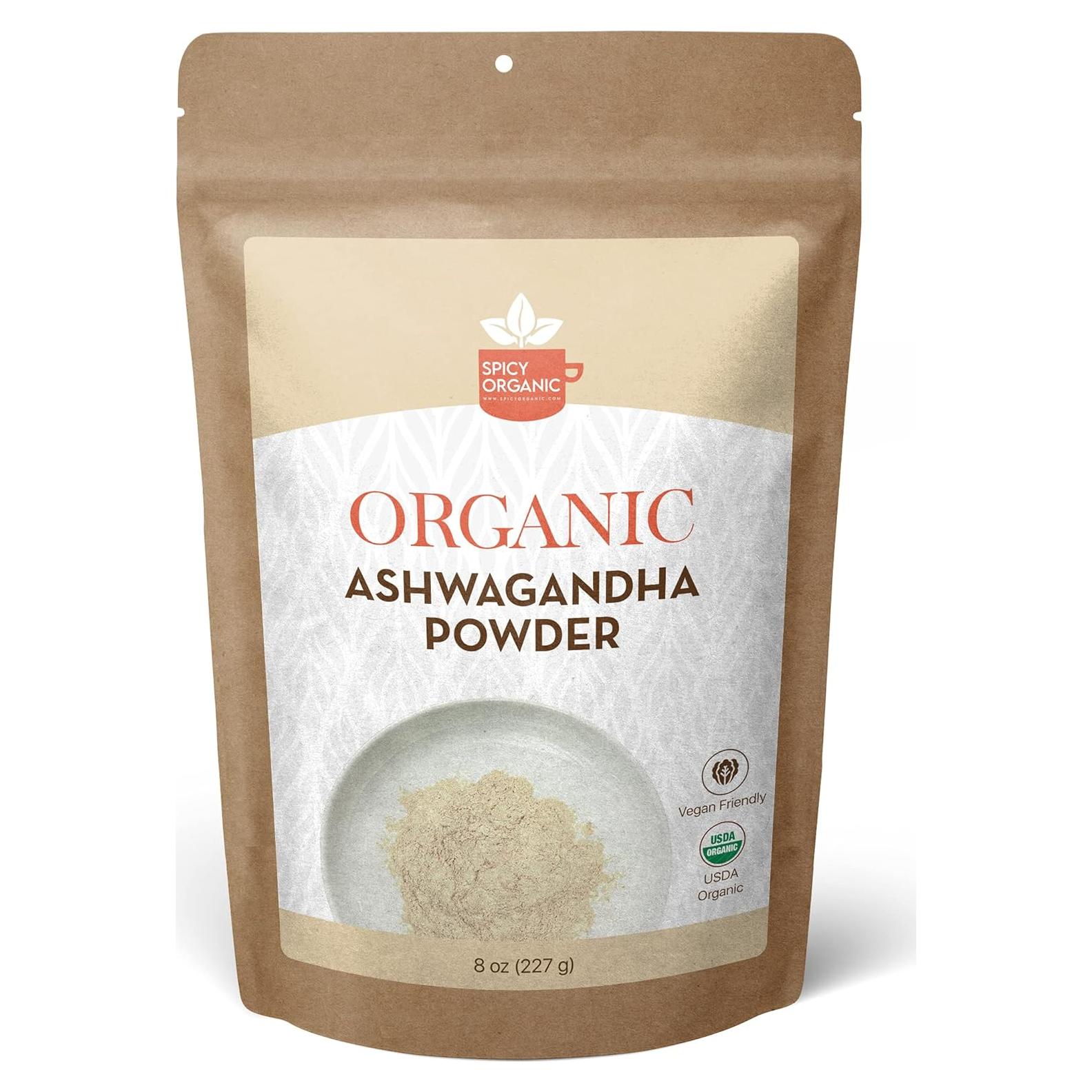 Polvo de Raíz de Ashwagandha Orgánico SPICY 227 g - Ginseng Indio