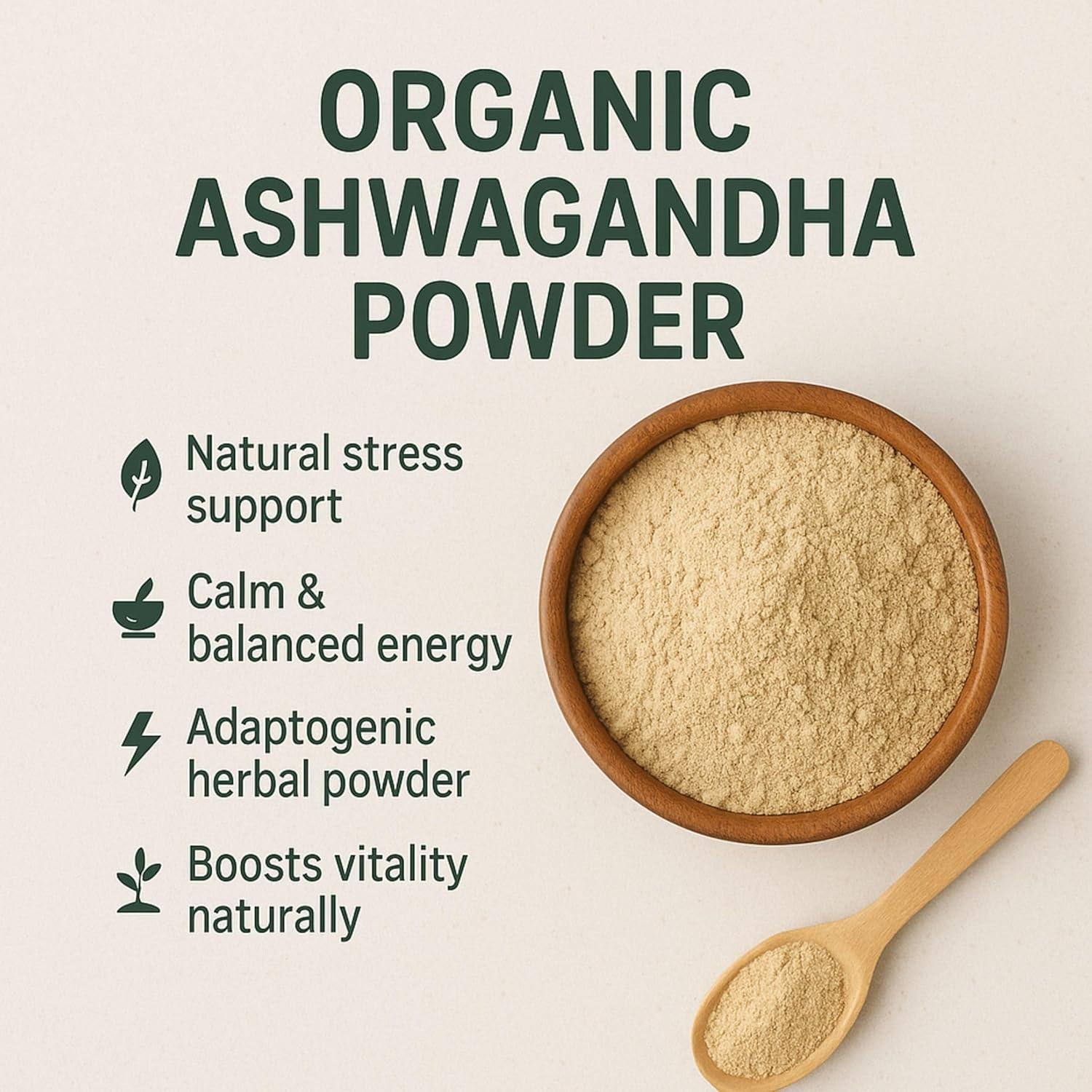 Polvo de Raíz de Ashwagandha Orgánico SPICY 227 g - Ginseng Indio