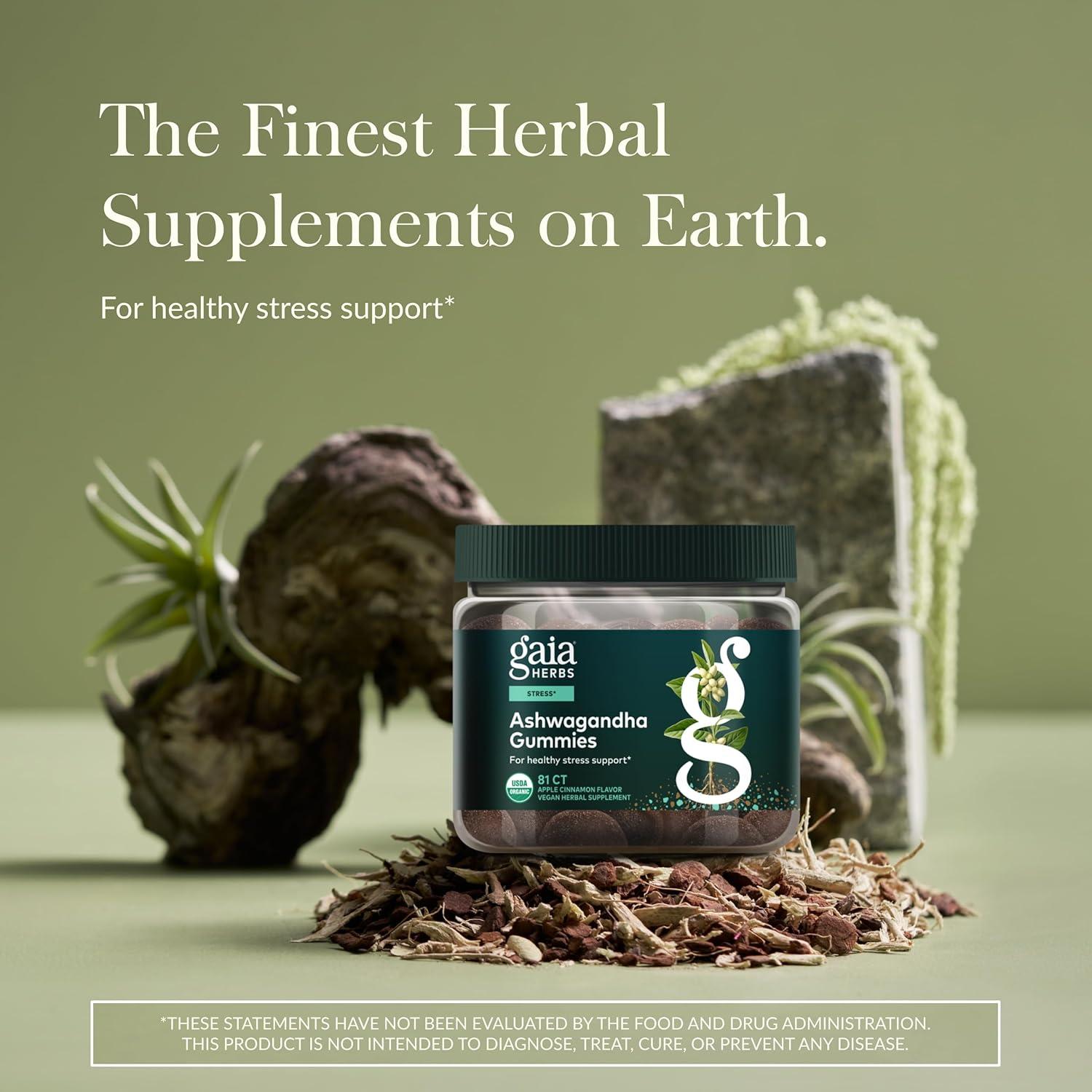 Gomas Orgánicas de Ashwagandha Gaia Herbs 81 Unidades