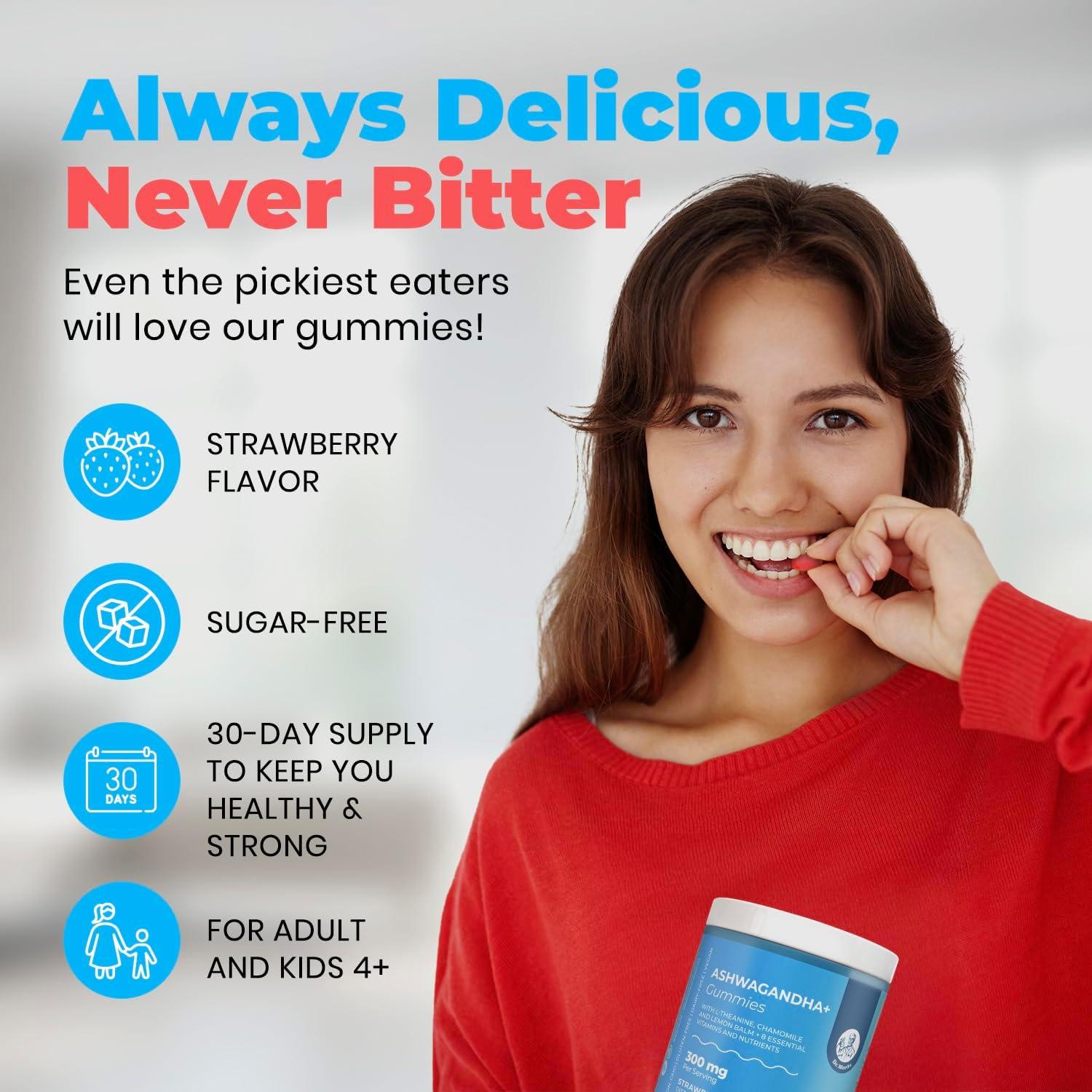 Gomitas de Ashwagandha DR. MORITZ 120 Conteo - Sin Azúcar