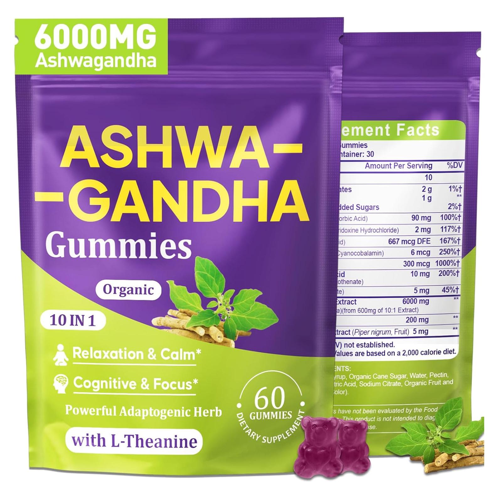 Gomitas Orgánicas de Ashwagandha Mezqai - 60 Unidades