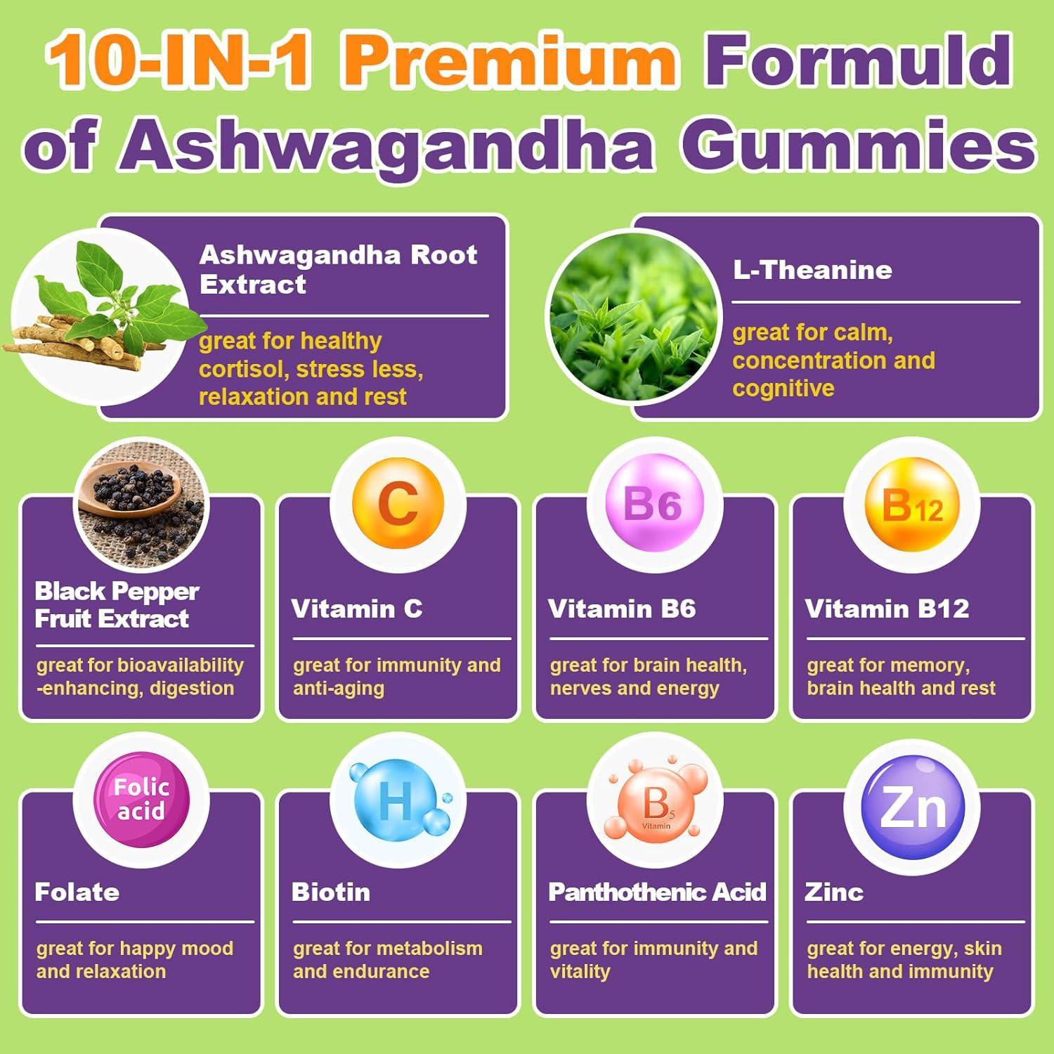 Gomitas Orgánicas de Ashwagandha Mezqai - 60 Unidades