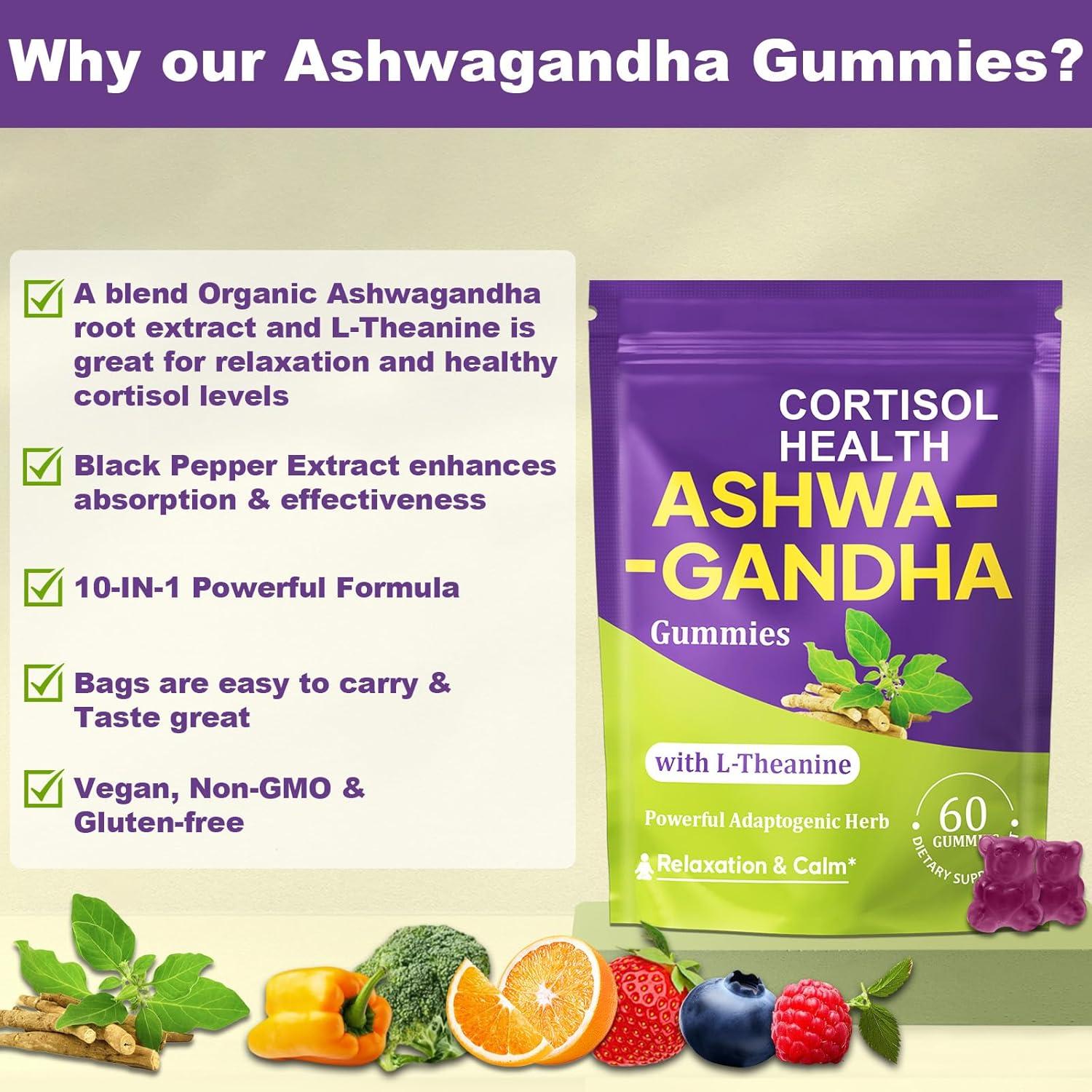 Gomitas Orgánicas de Ashwagandha Mezqai - 60 Unidades