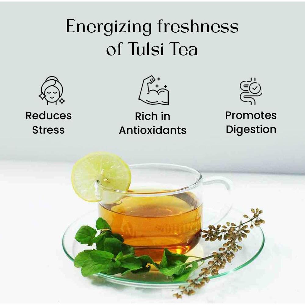 Té de Albahaca Sagrada Tulsi 50 Bolsitas Sin Cafeína