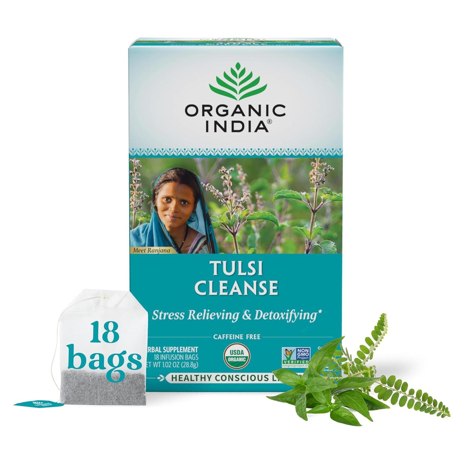 Té Herbal Tulsi Orgánico 18 Bolsitas - Albahaca Sagrada