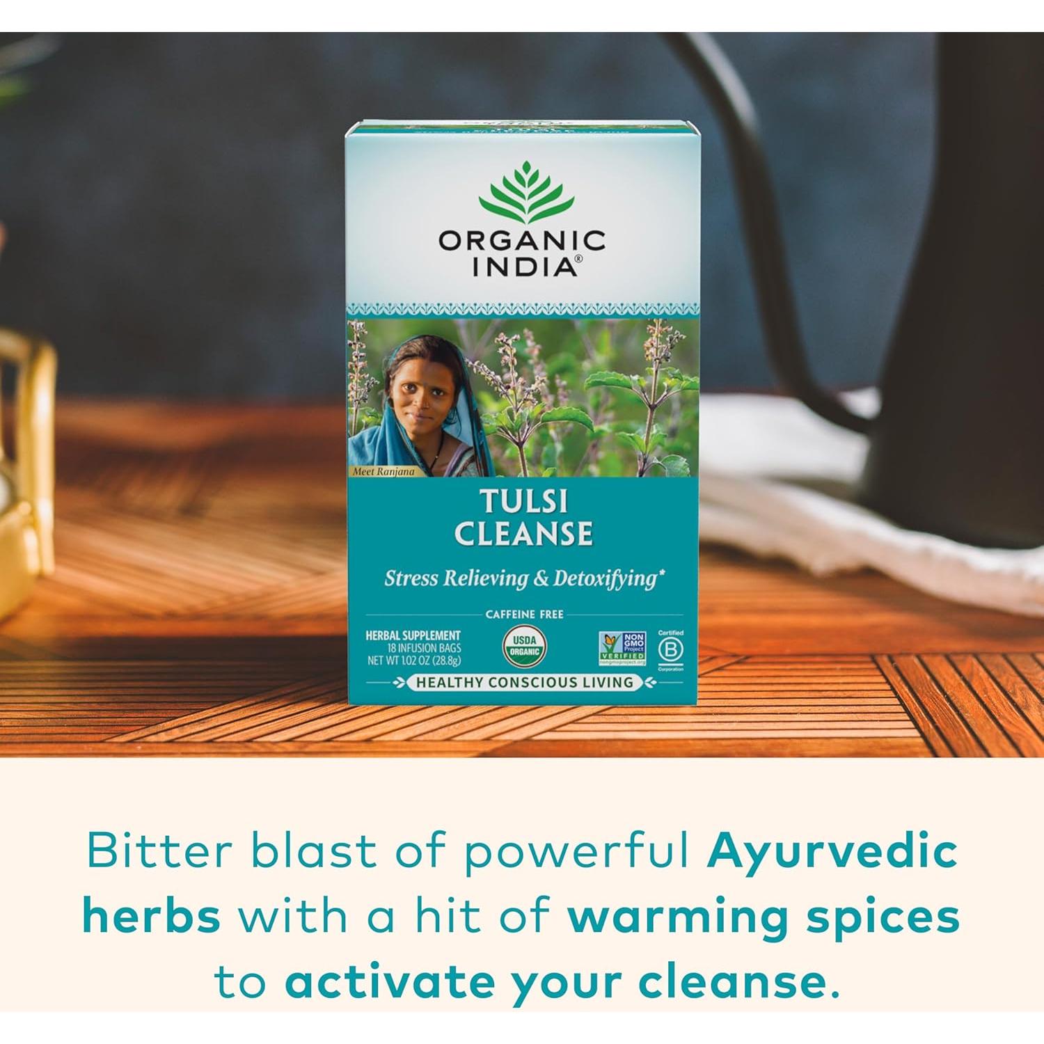 Té Herbal Tulsi Orgánico 18 Bolsitas - Albahaca Sagrada