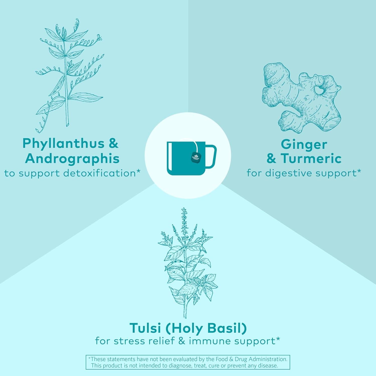 Té Herbal Tulsi Orgánico 18 Bolsitas - Albahaca Sagrada