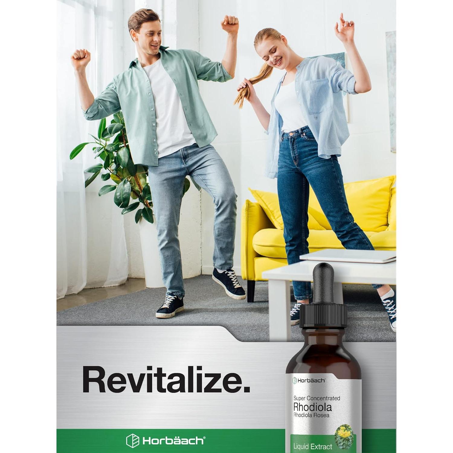 Suplemento Líquido de Rhodiola Rosea Horbäach 59 ml - Sin Alcohol