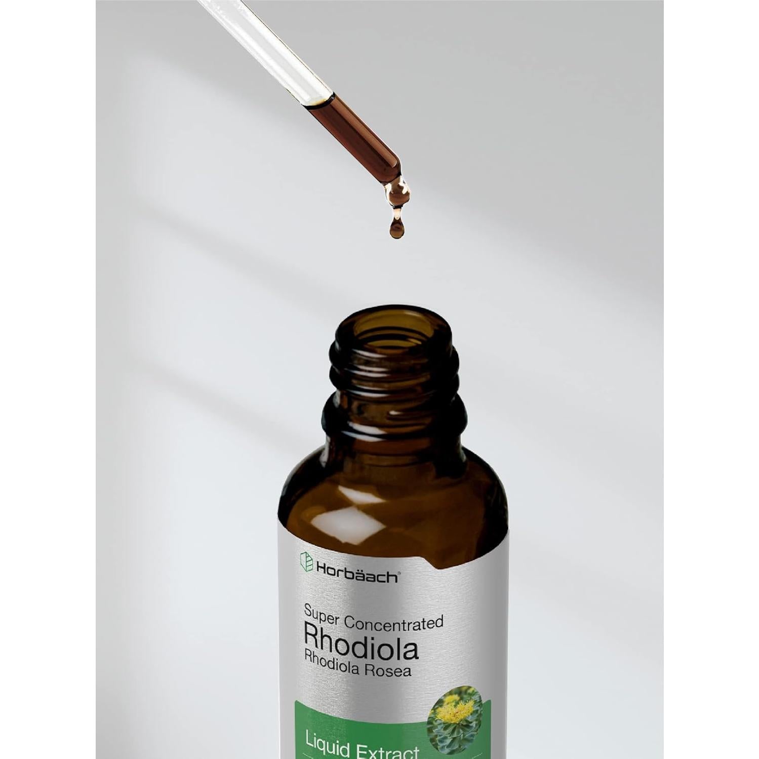 Suplemento Líquido de Rhodiola Rosea Horbäach 59 ml - Sin Alcohol