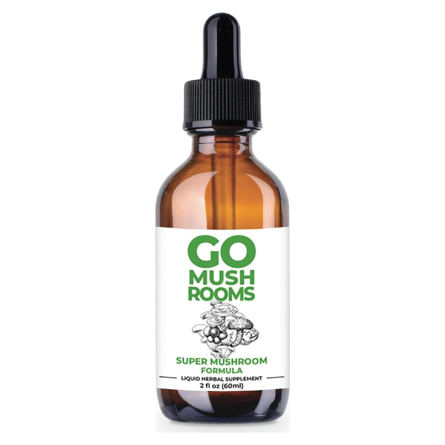 Tintura de Champiñón Super GO Mushrooms 60ml - 4 en 1 Inmunidad
