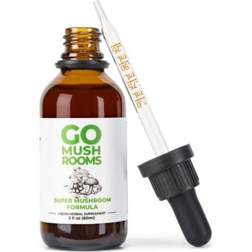 Tintura de Champiñón Super GO Mushrooms 60ml - 4 en 1 Inmunidad