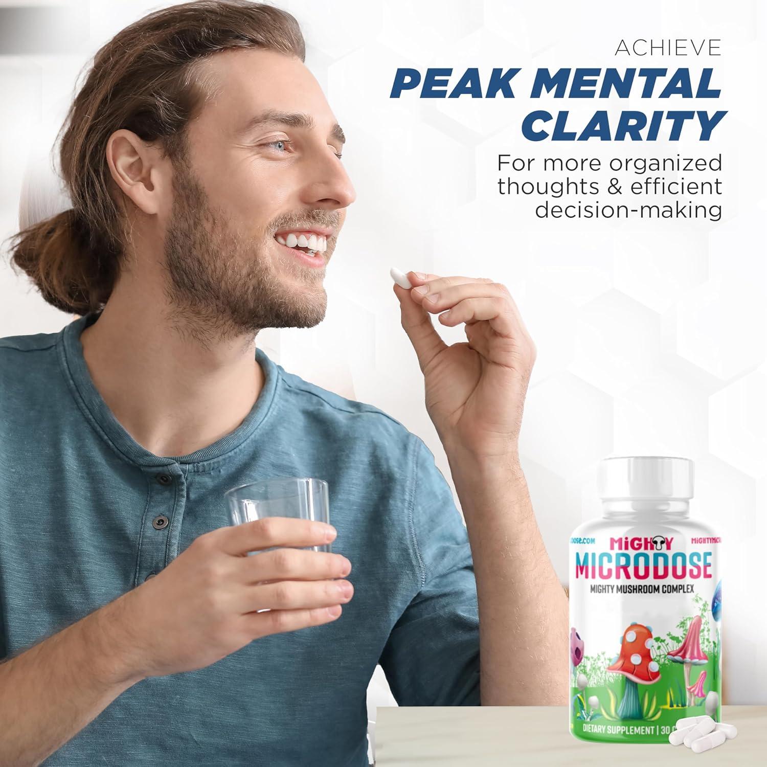 Suplemento Nootrópico de 5 Hongos Microdosis Poderosa - 30 Cápsulas