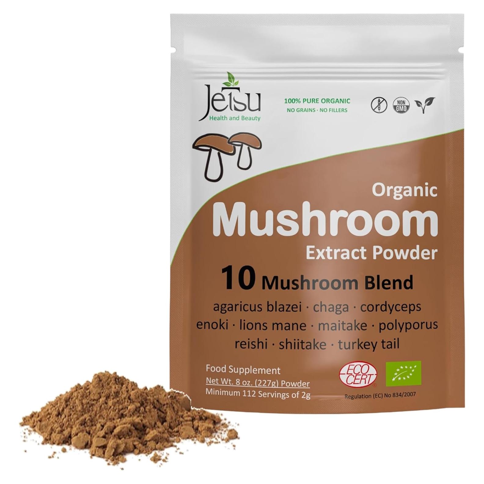 Suplemento de Champiñones Orgánicos Jetsu - Energía y Concentración