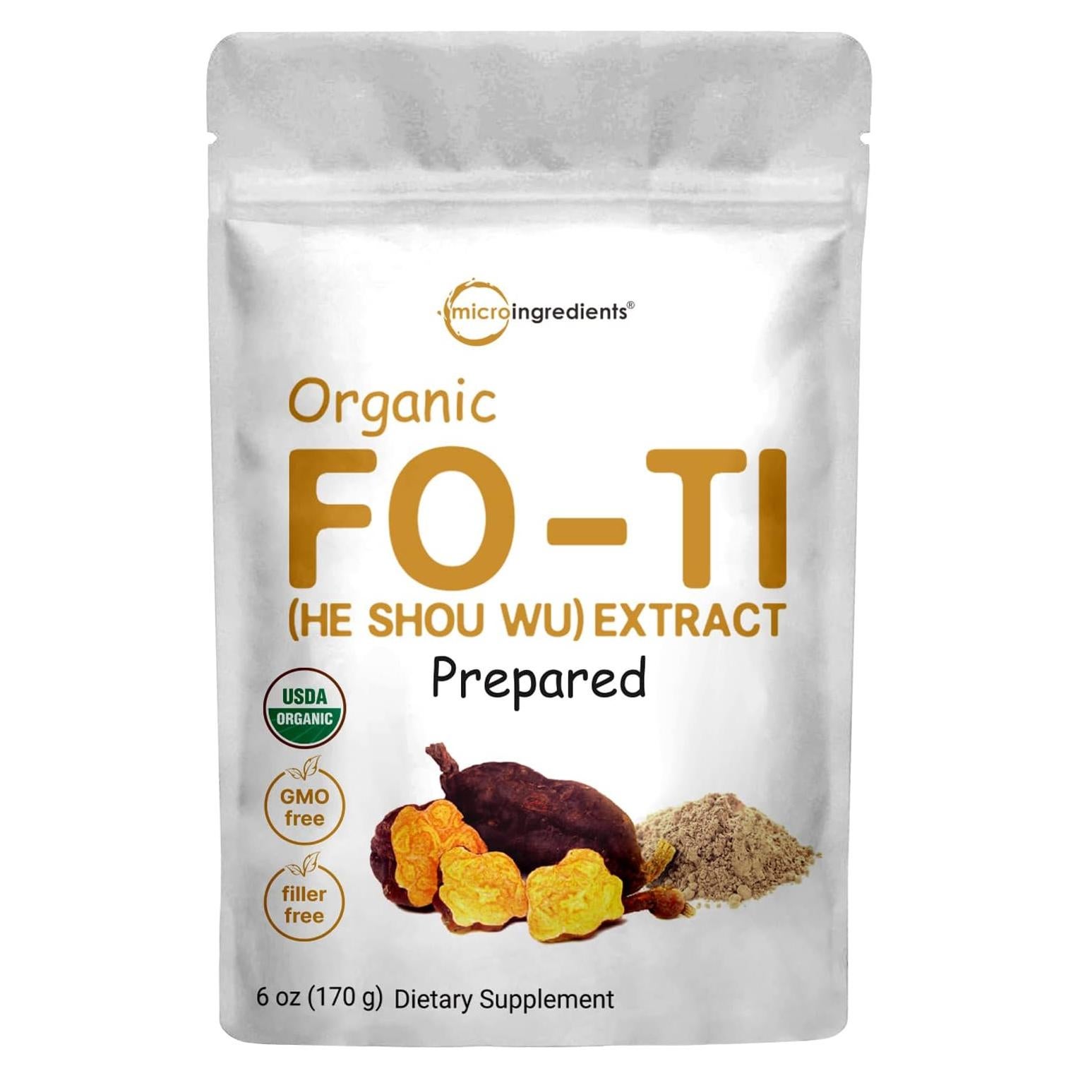 Extracto de Fo Ti Orgánico Micro Ingredients 170g Antienvejecimiento