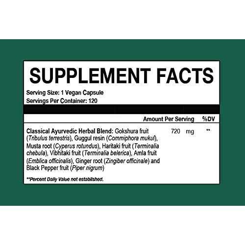 Gokshuradi Guggul 120 Cápsulas Vegetarianas - Harmony Nutraceuticals