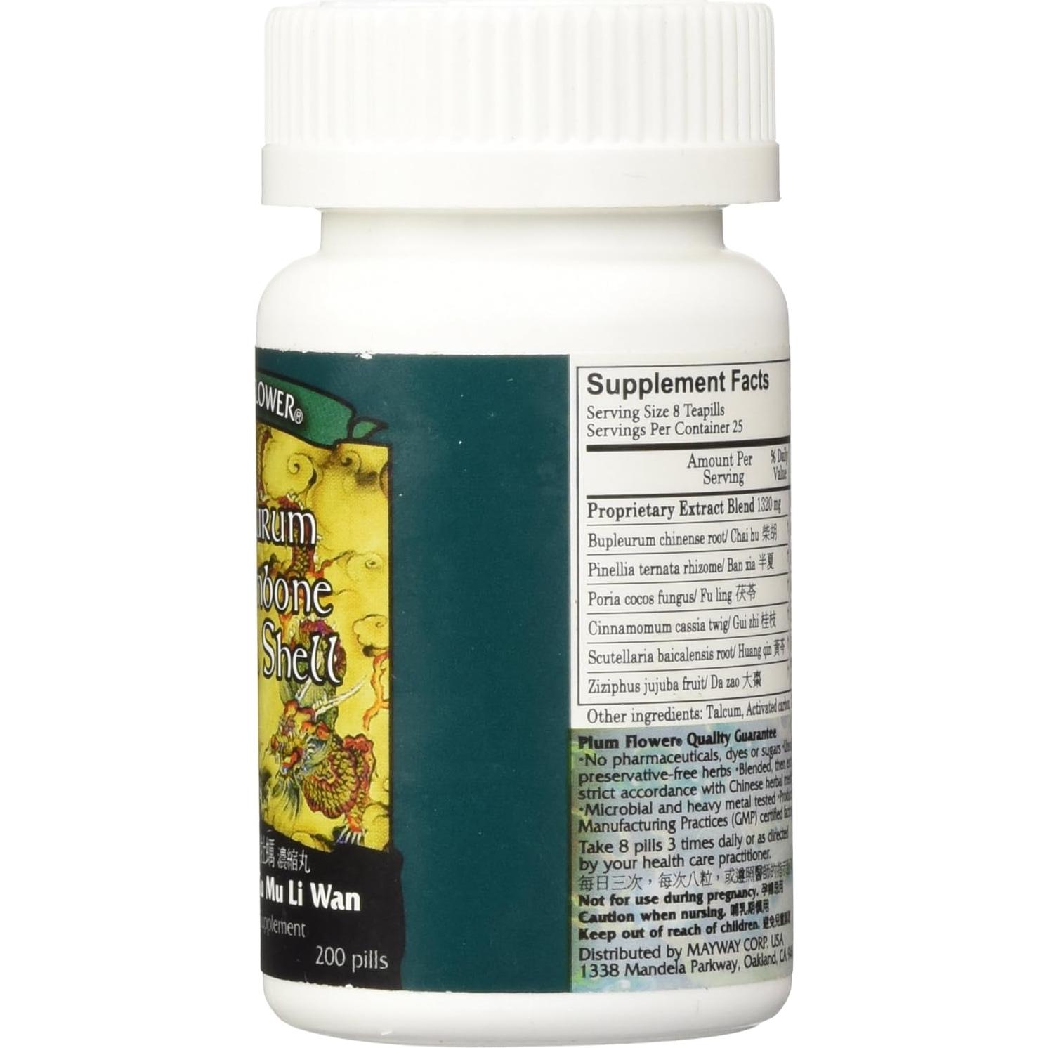 Píldoras de Concha de Ostra Bupleurum 200 pz - Flor de Ciruelo