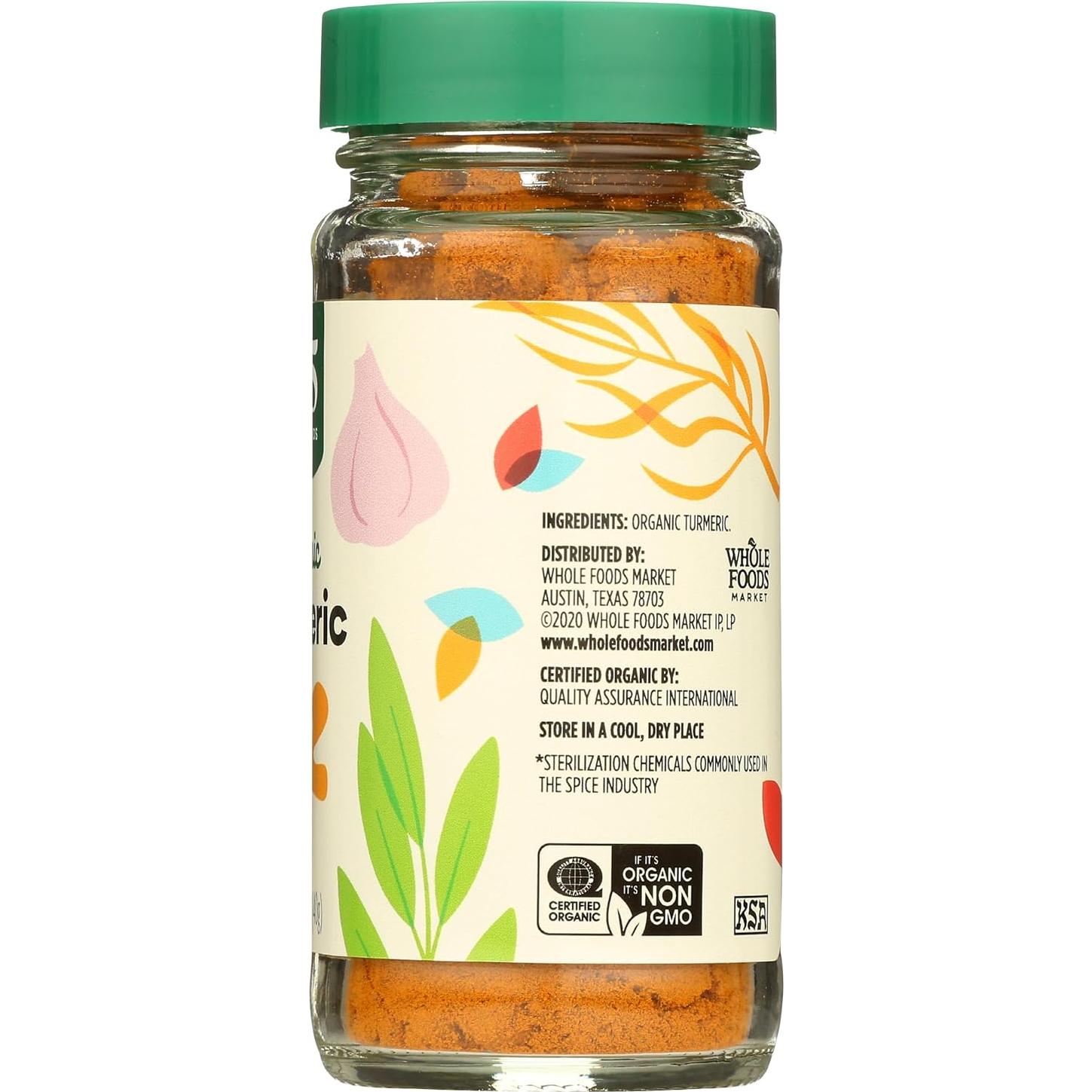 Cúrcuma Orgánica 365 por Whole Foods Market 40 g - Premium