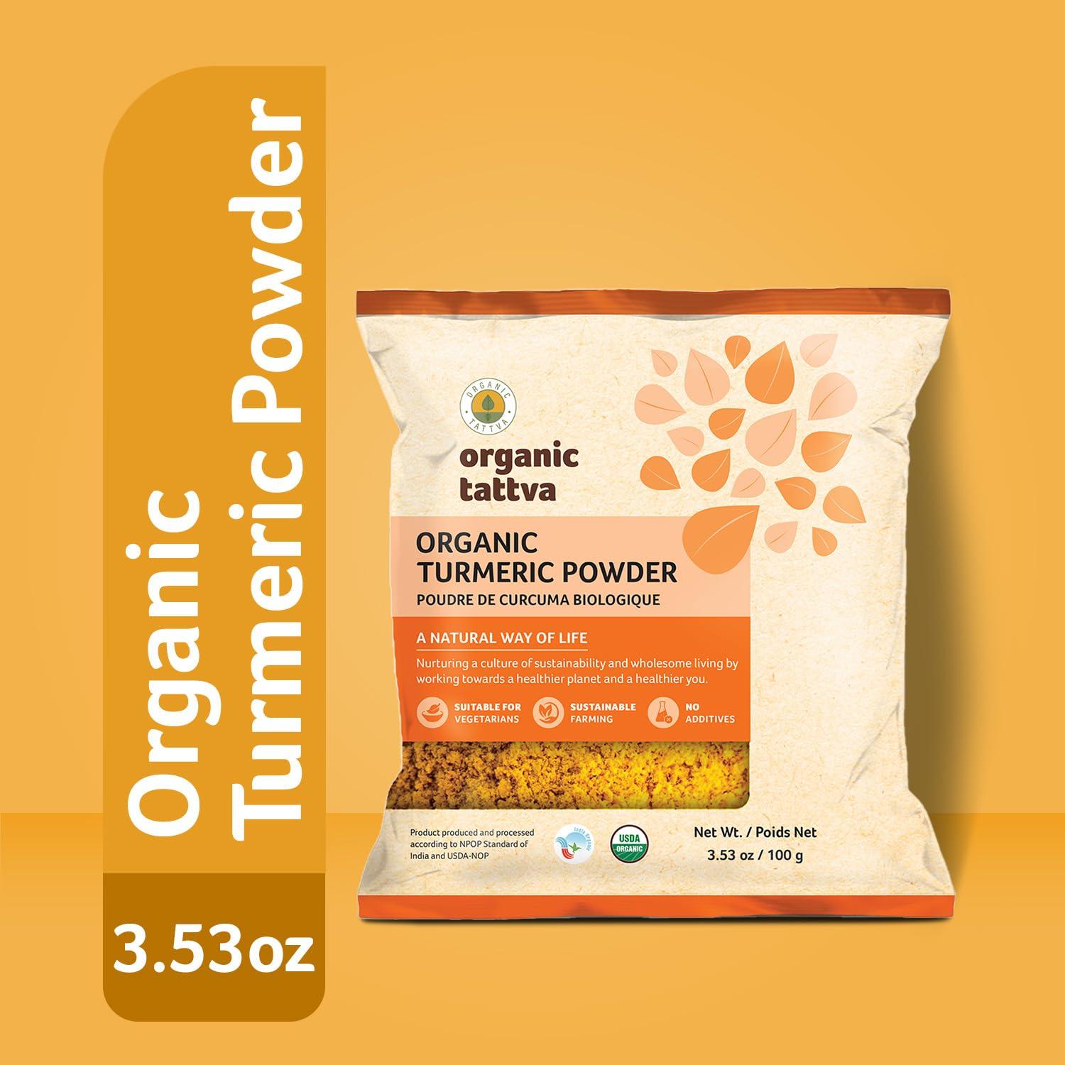 Polvo de Cúrcuma Orgánica Tattva 100g - Sin Gluten y Pesticidas
