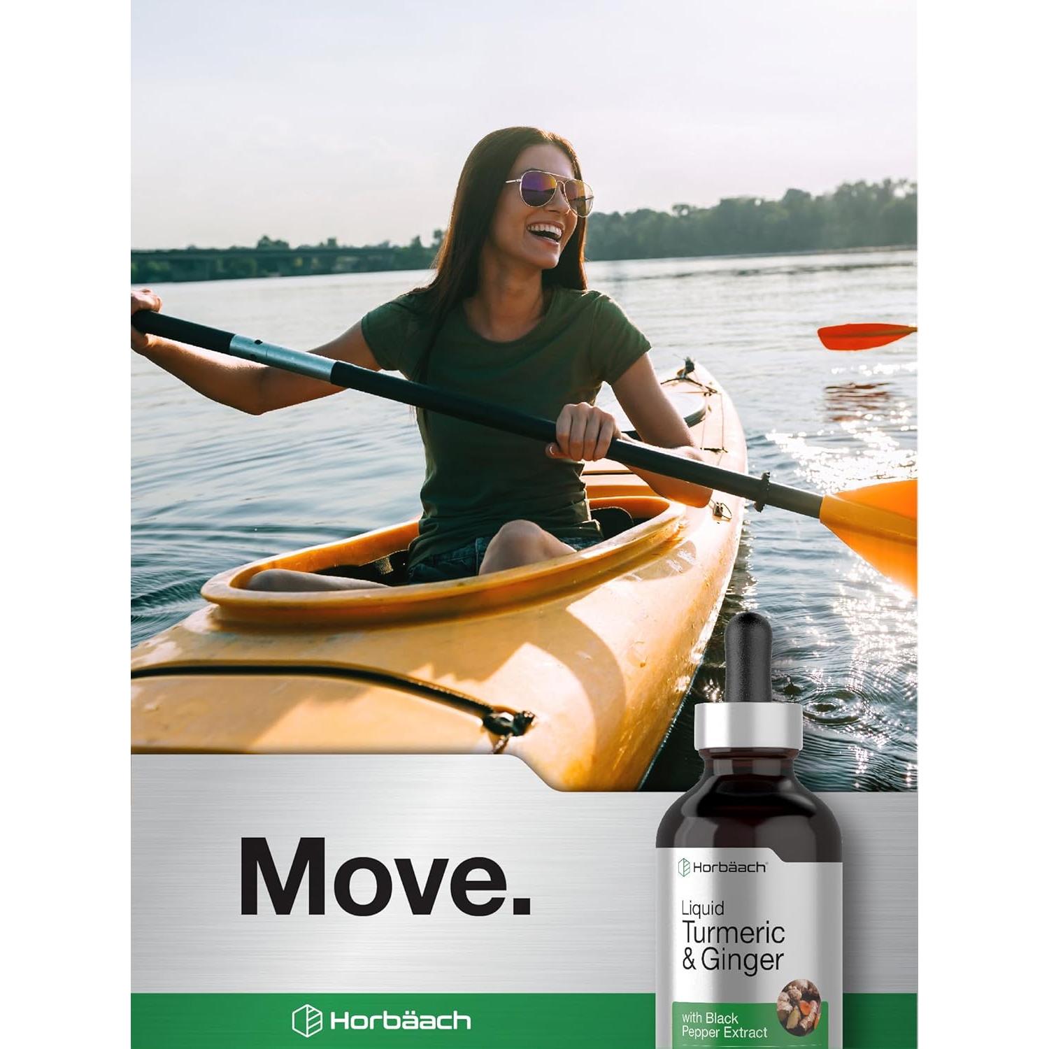 Gotas de Suplemento de Cúrcuma y Jengibre Horbaach 118 ml