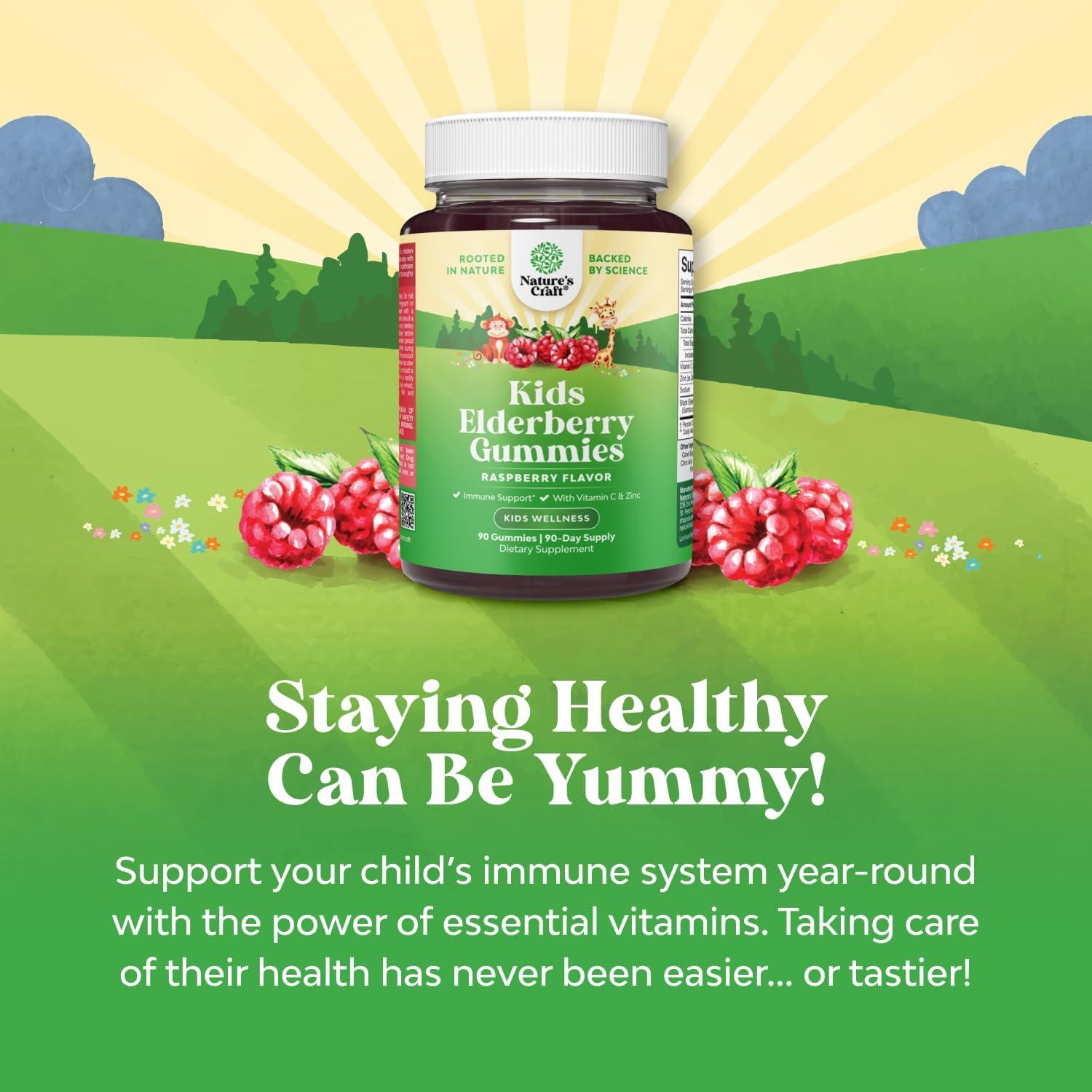 Gomitas de Saúco Natures Craft 90 Unidades - Inmunidad Niños