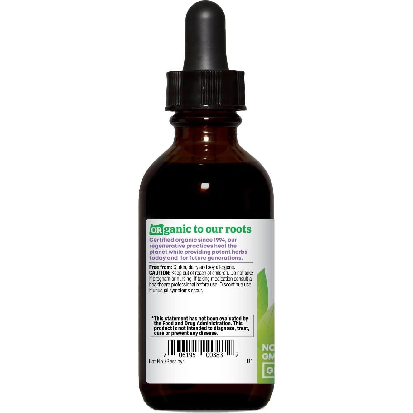 Extracto Herbal Líquido Orgánico Ashwagandha Oregon's Wild Harvest 60 ml