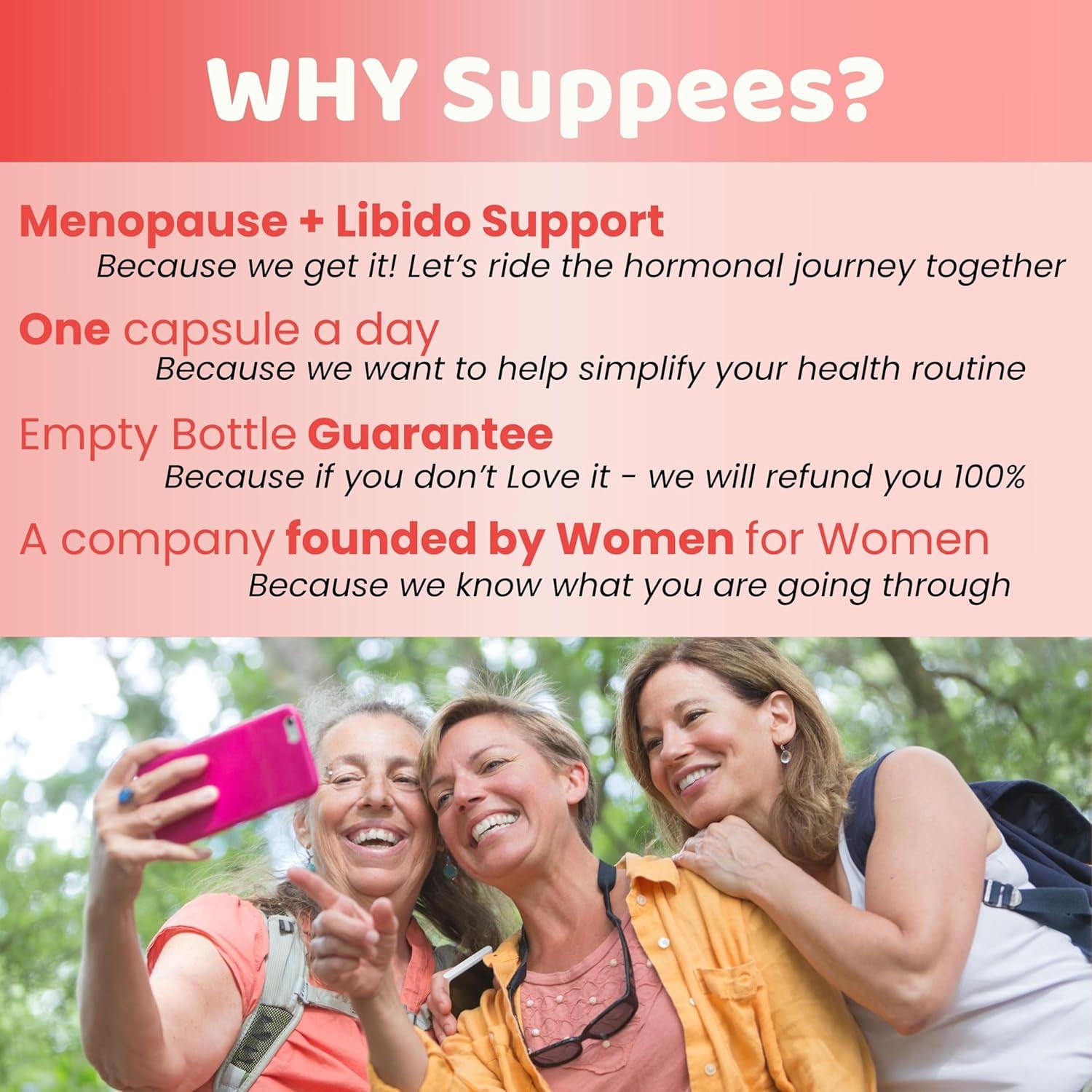 Suplemento Natural Menopausia Suppees 60 Cápsulas Veganas