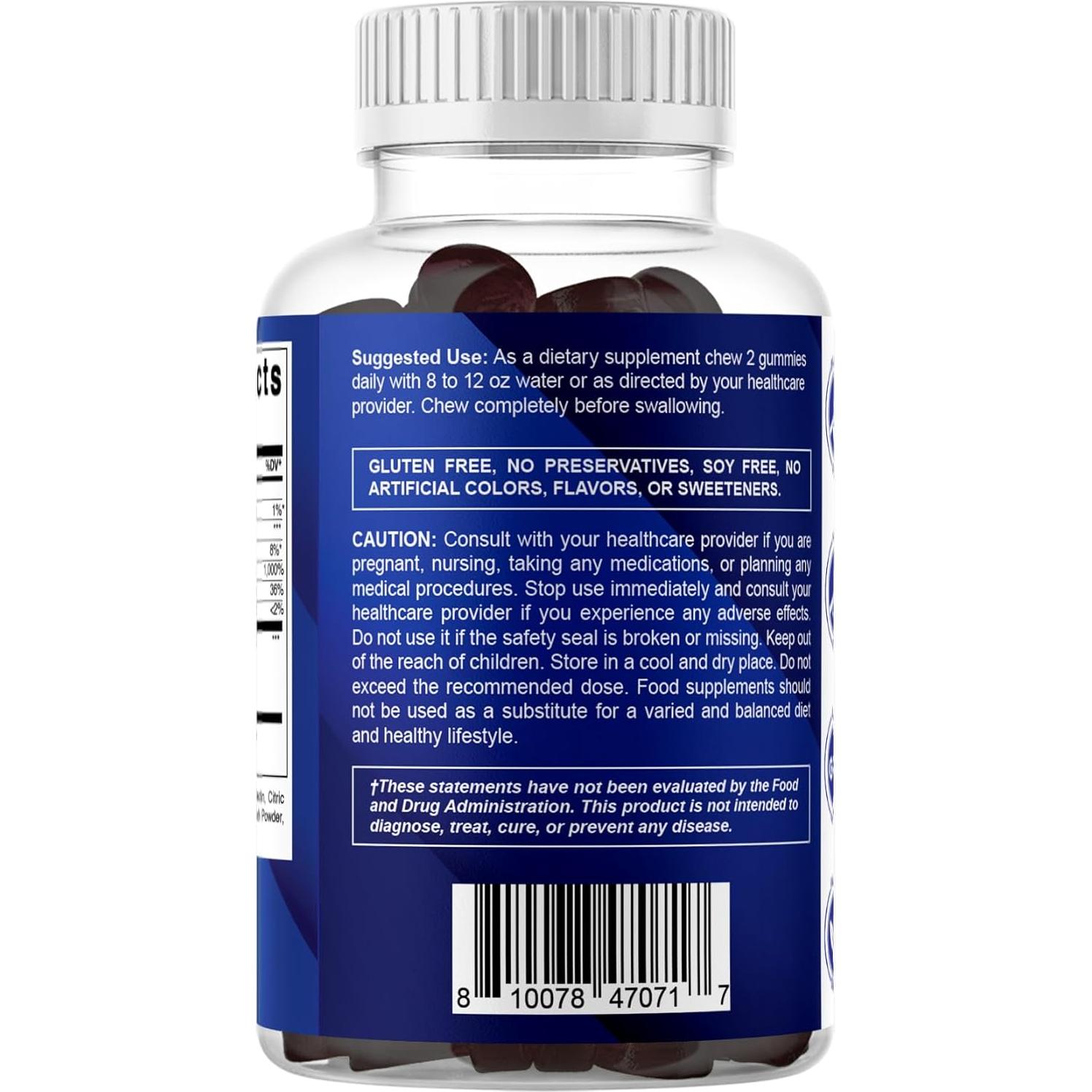 Gomitas Veganas de Ashwagandha Vitamatic 1500 mg - 60 Unidades