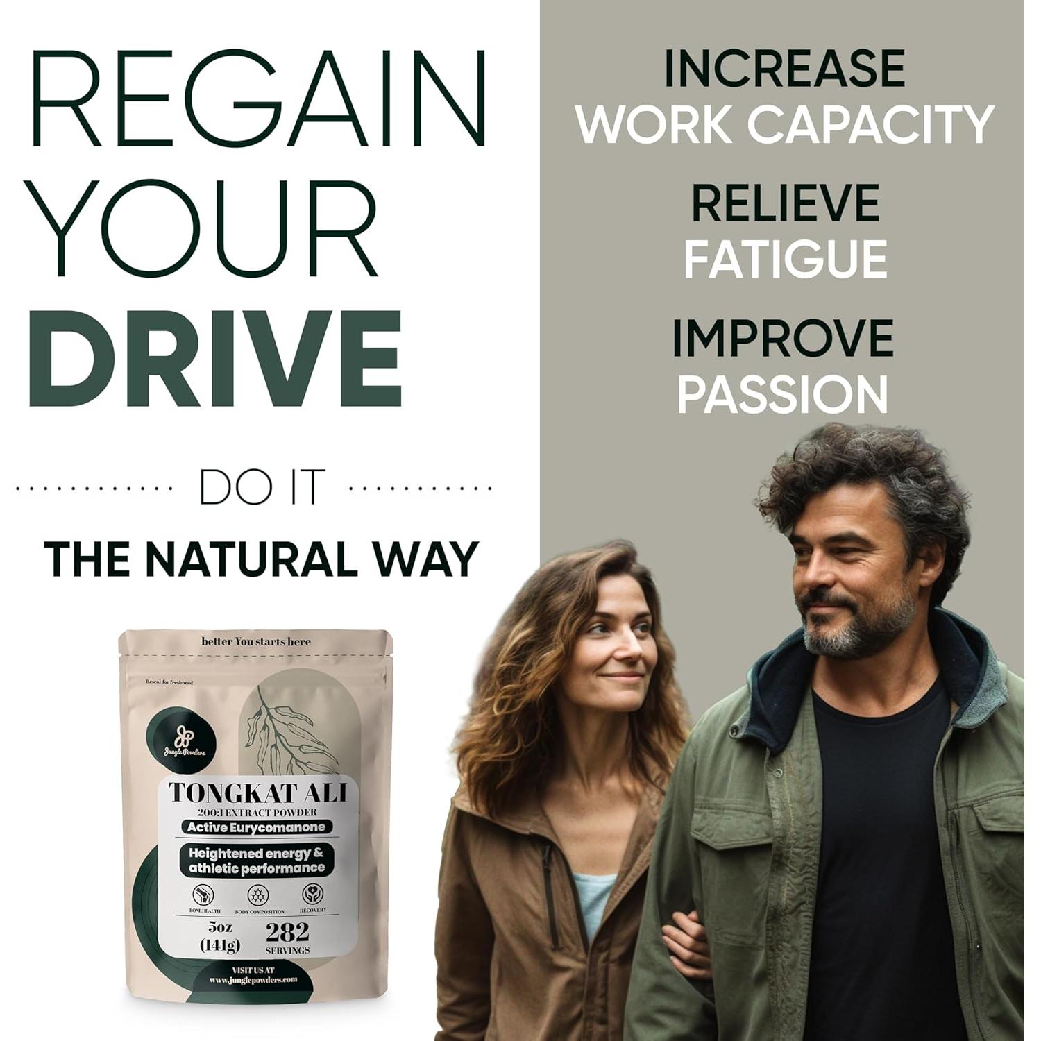 Tongkat Ali en Polvo Eurycoma Longifolia 142g - 200:1 Extracto