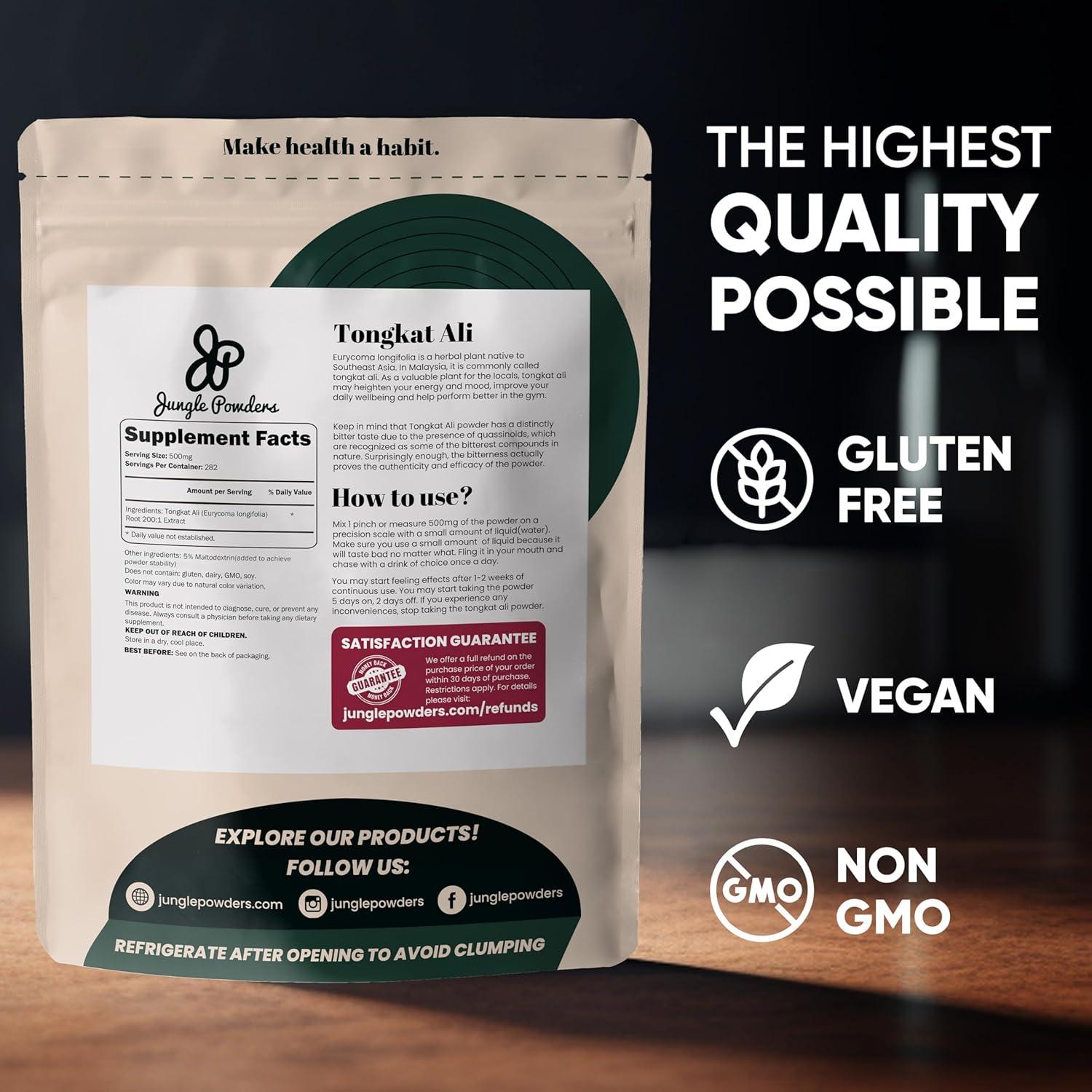 Tongkat Ali en Polvo Eurycoma Longifolia 142g - 200:1 Extracto