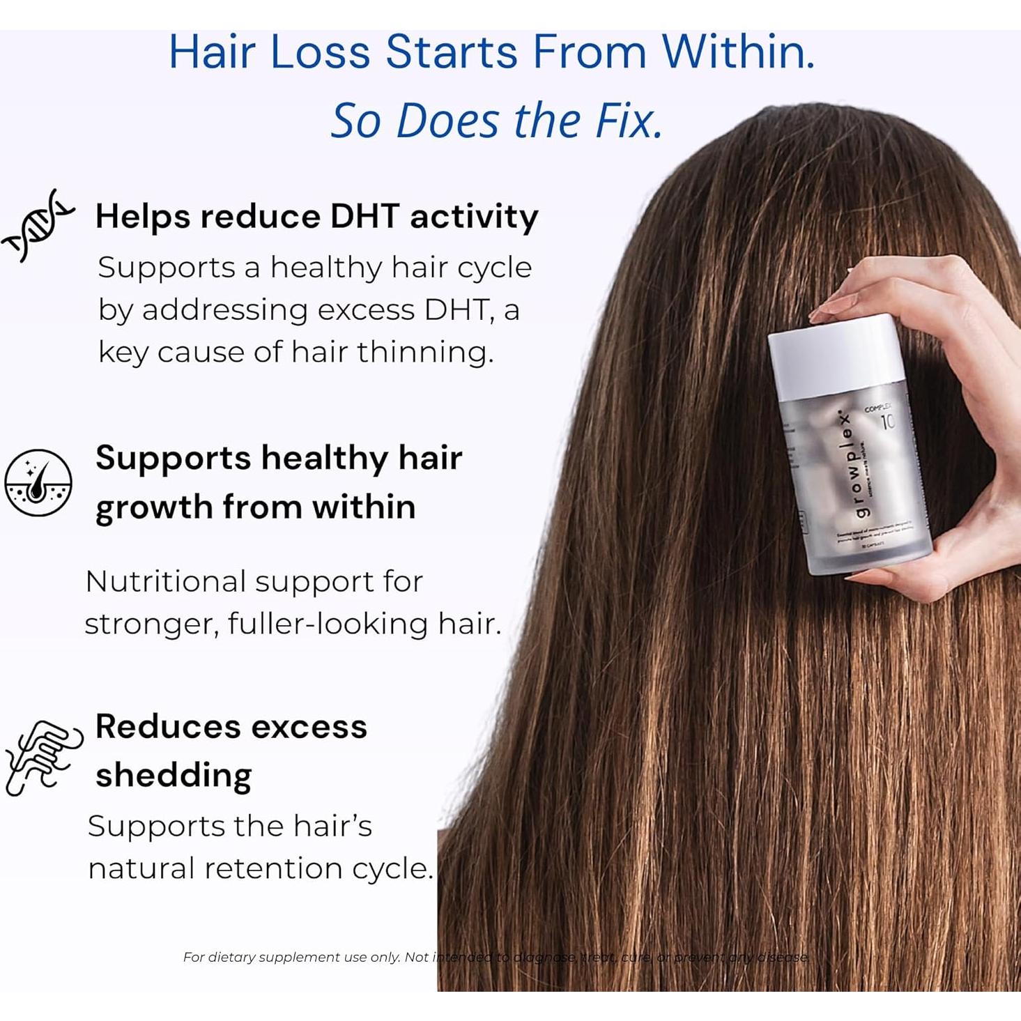 Suplemento para Cabello Growplex Complex10 con Biotina y Colágeno - 30 Cápsulas