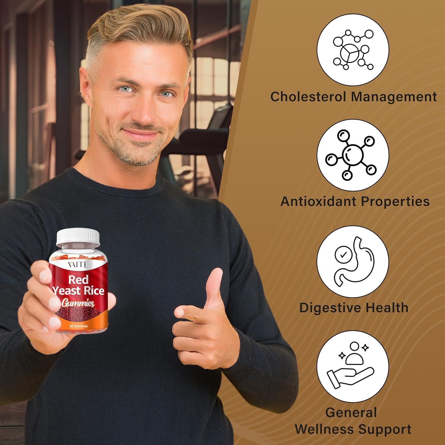 Suplemento Orgánico VAITE Arroz de Levadura Roja 1200 mg 60 Gomas