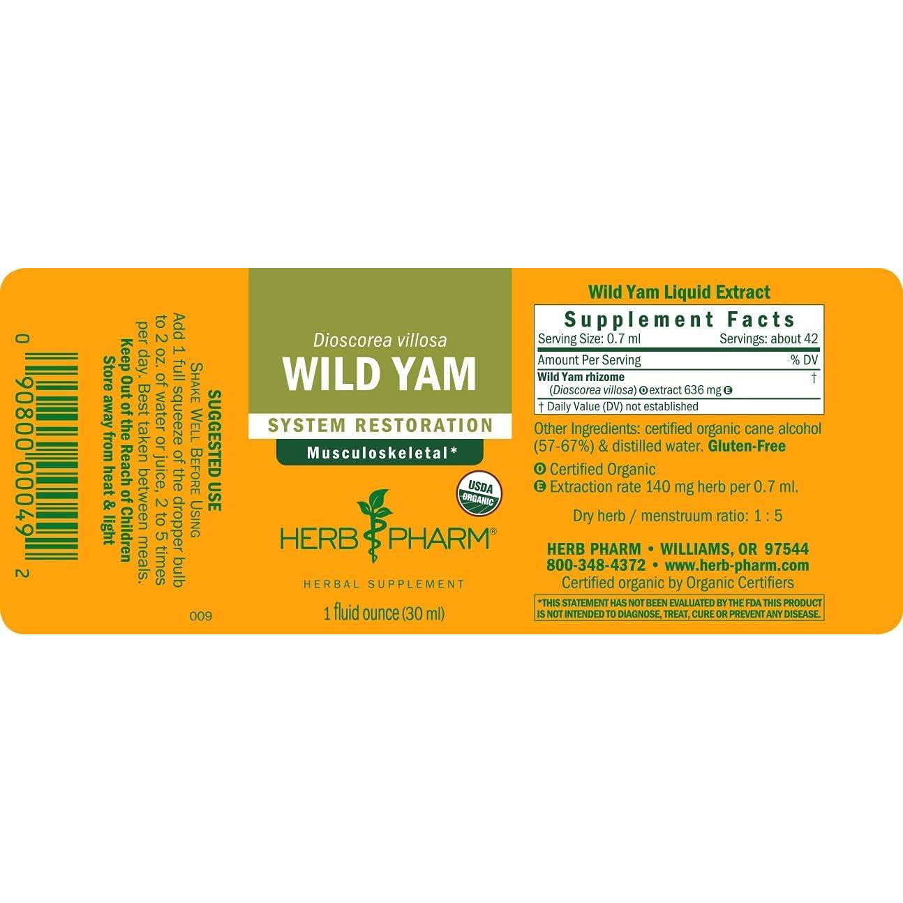 Extracto Líquido de Ñame Silvestre Herb Pharm 30ml Orgánico