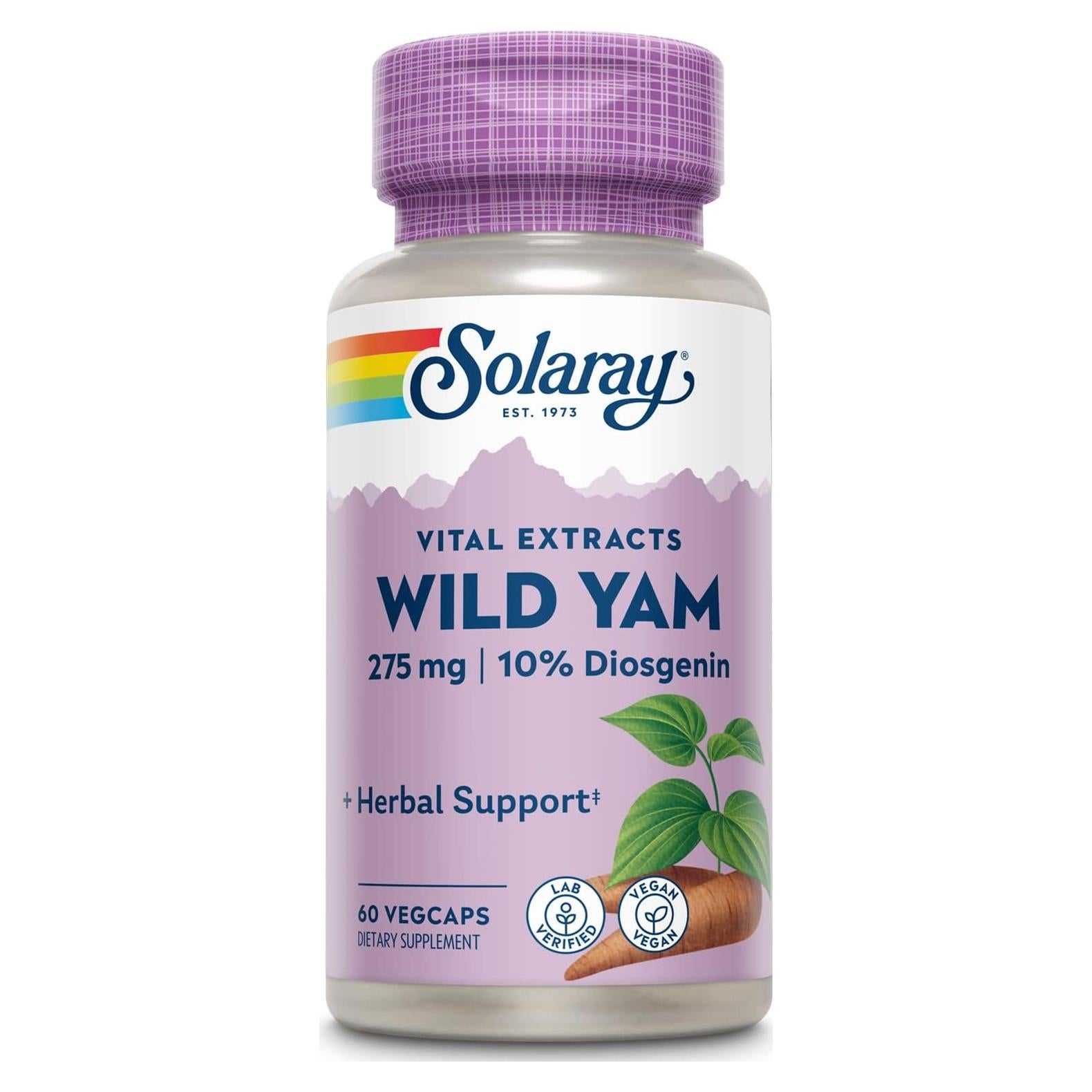 Extracto de Raíz de Yuca Solaray 275mg - 60 Cápsulas Veganas