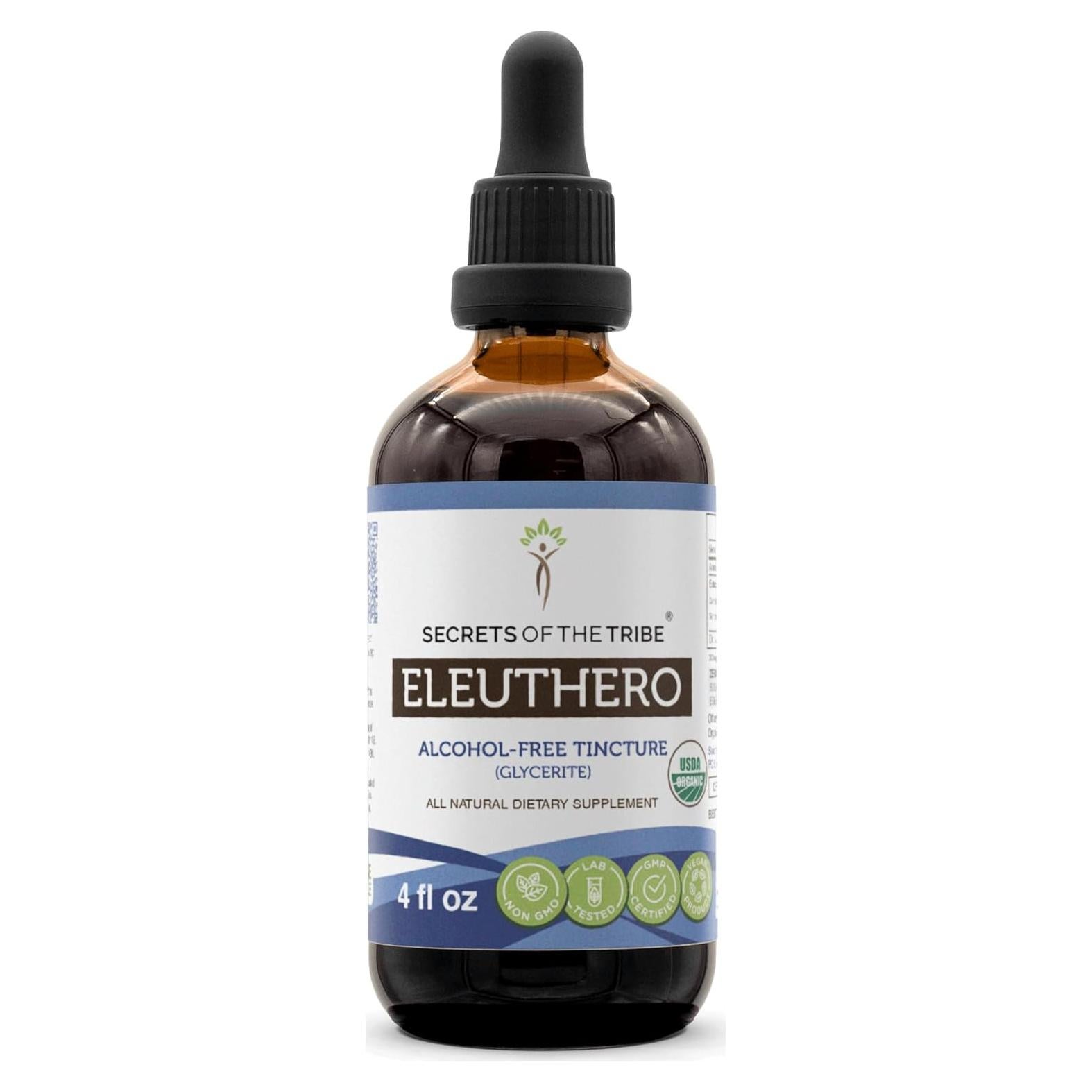 Extracto de Eleuthero Orgánico USDA 118 ml - Secretos de la Tribu