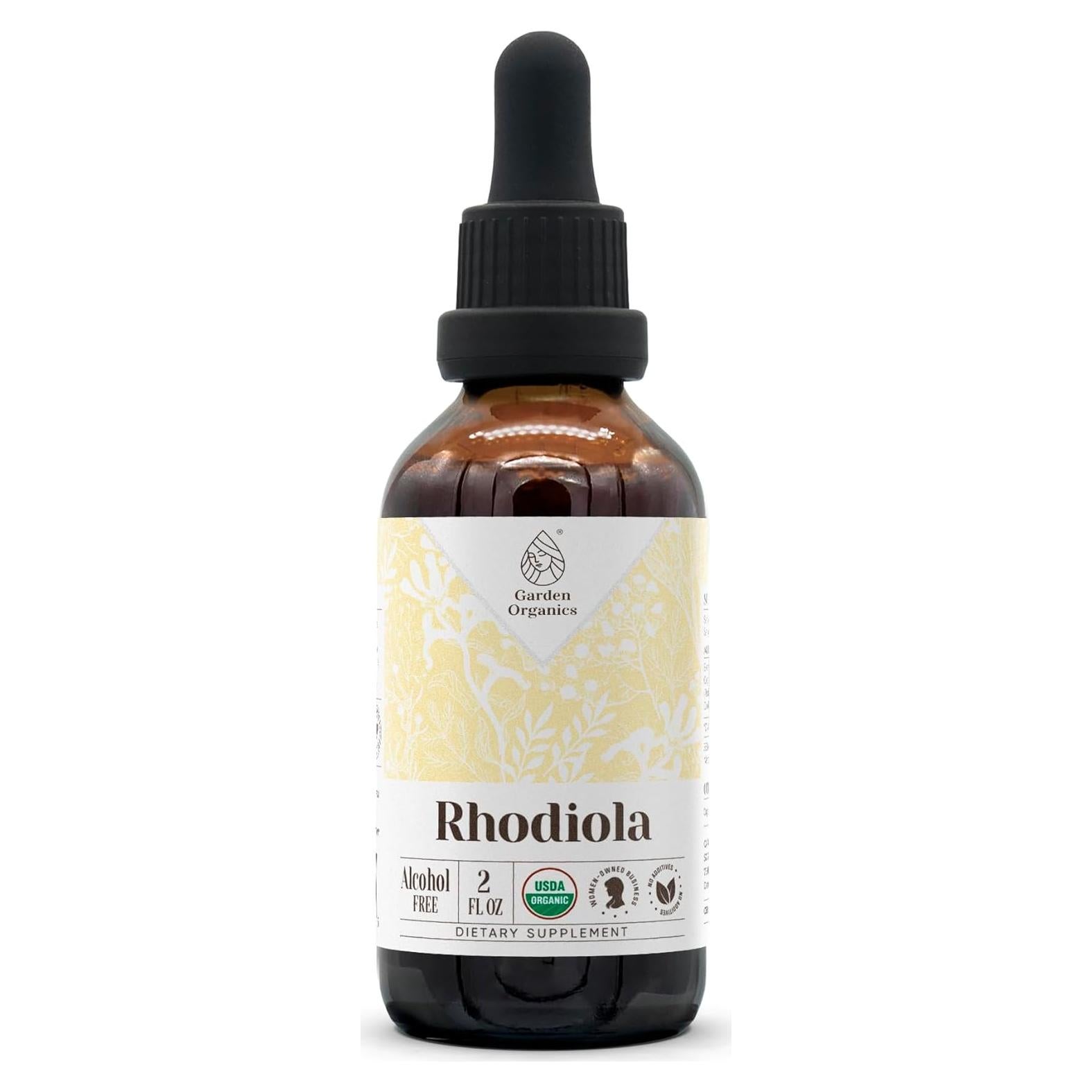 Rhodiola Orgánica USDA 59 ml | Extracto Sin Alcohol Garden Organics