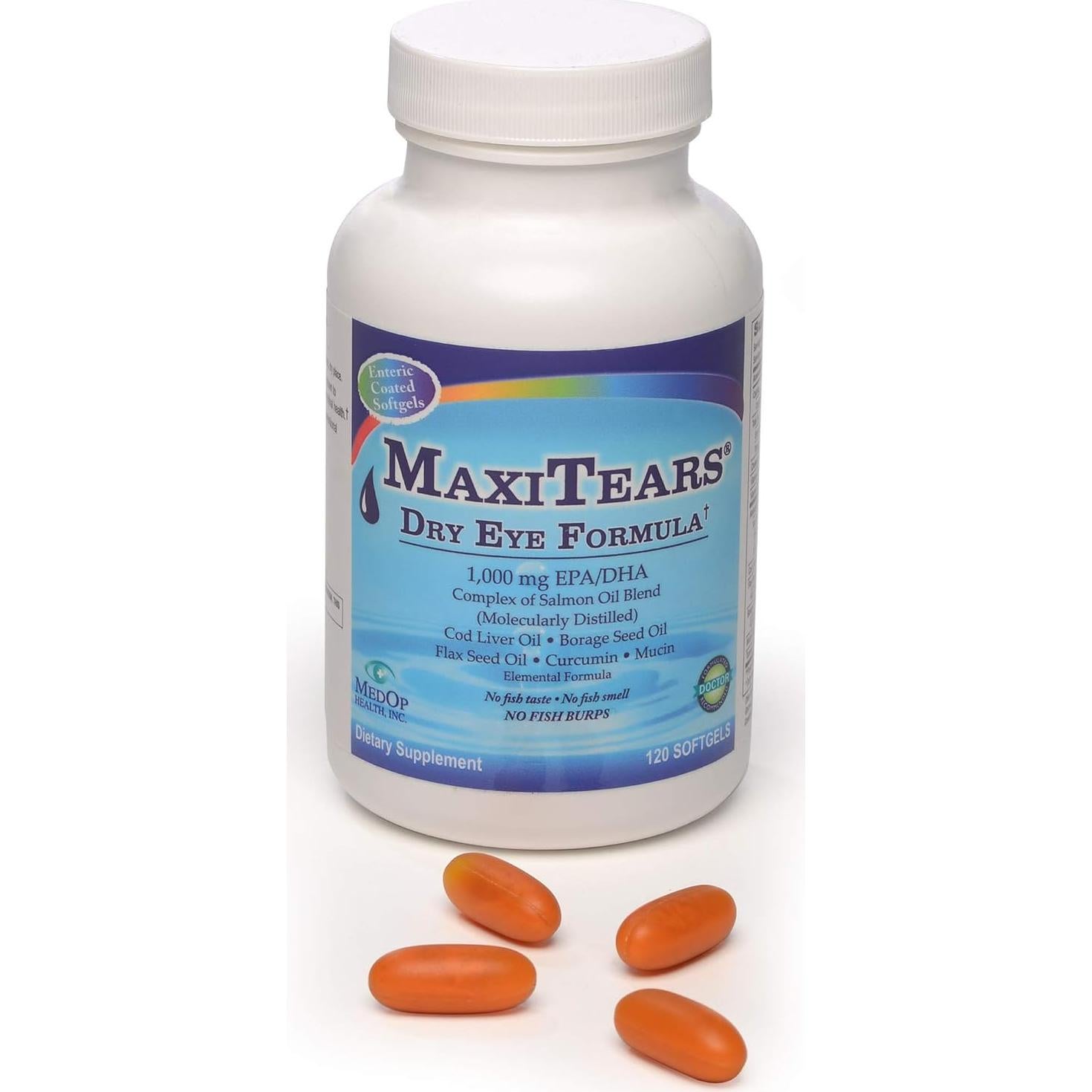 MedOp MaxiTears Suplemento Ojos Secos 120 Gelatinas Blandas