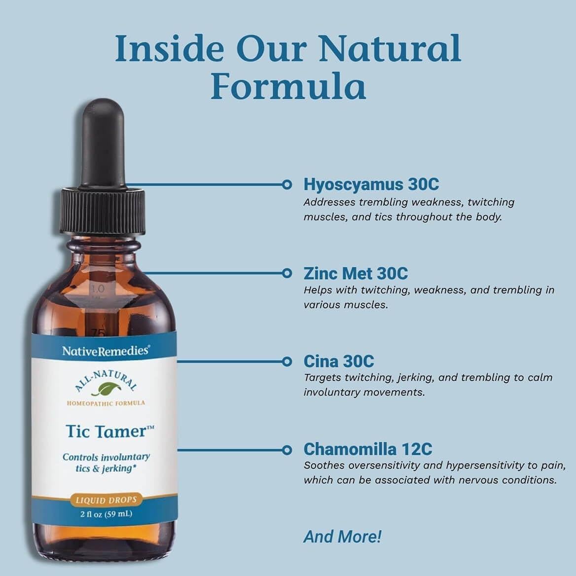 Remedios Nativos Tic Tamer 60 ml - Alivio Natural de Tics