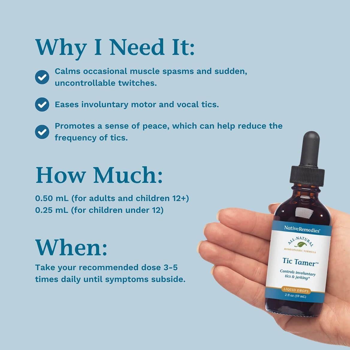 Remedios Nativos Tic Tamer 60 ml - Alivio Natural de Tics