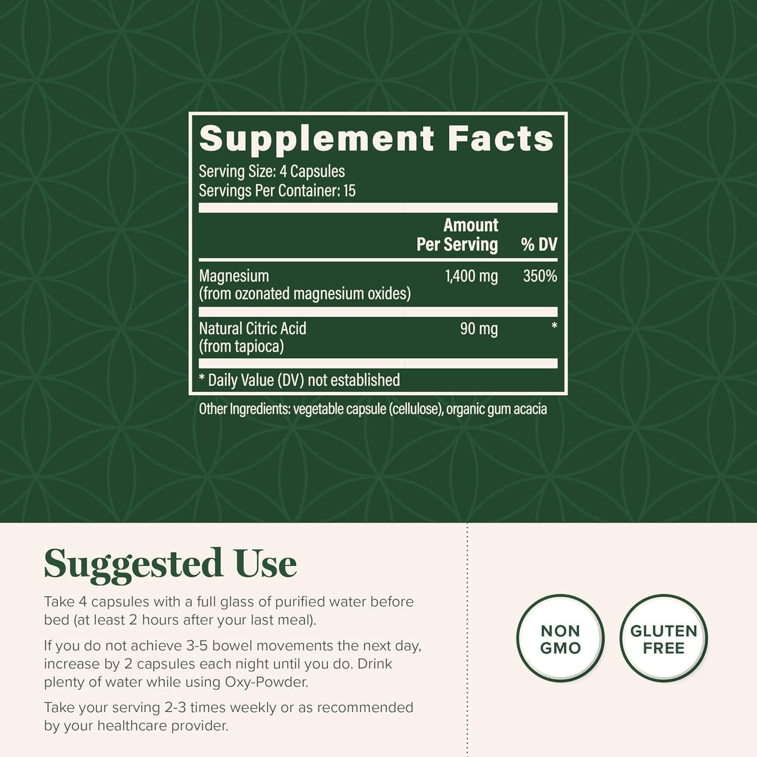 Oxy-Powder Global Healing 60 Cápsulas Desintoxicación Intestinal