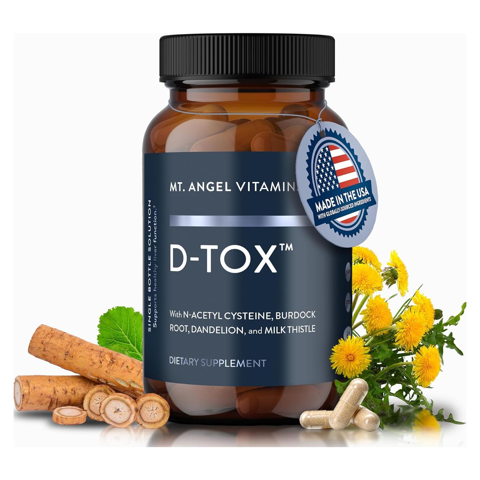 Suplemento D-Tox Mt. Angel - 60 Cápsulas para Hígado Graso