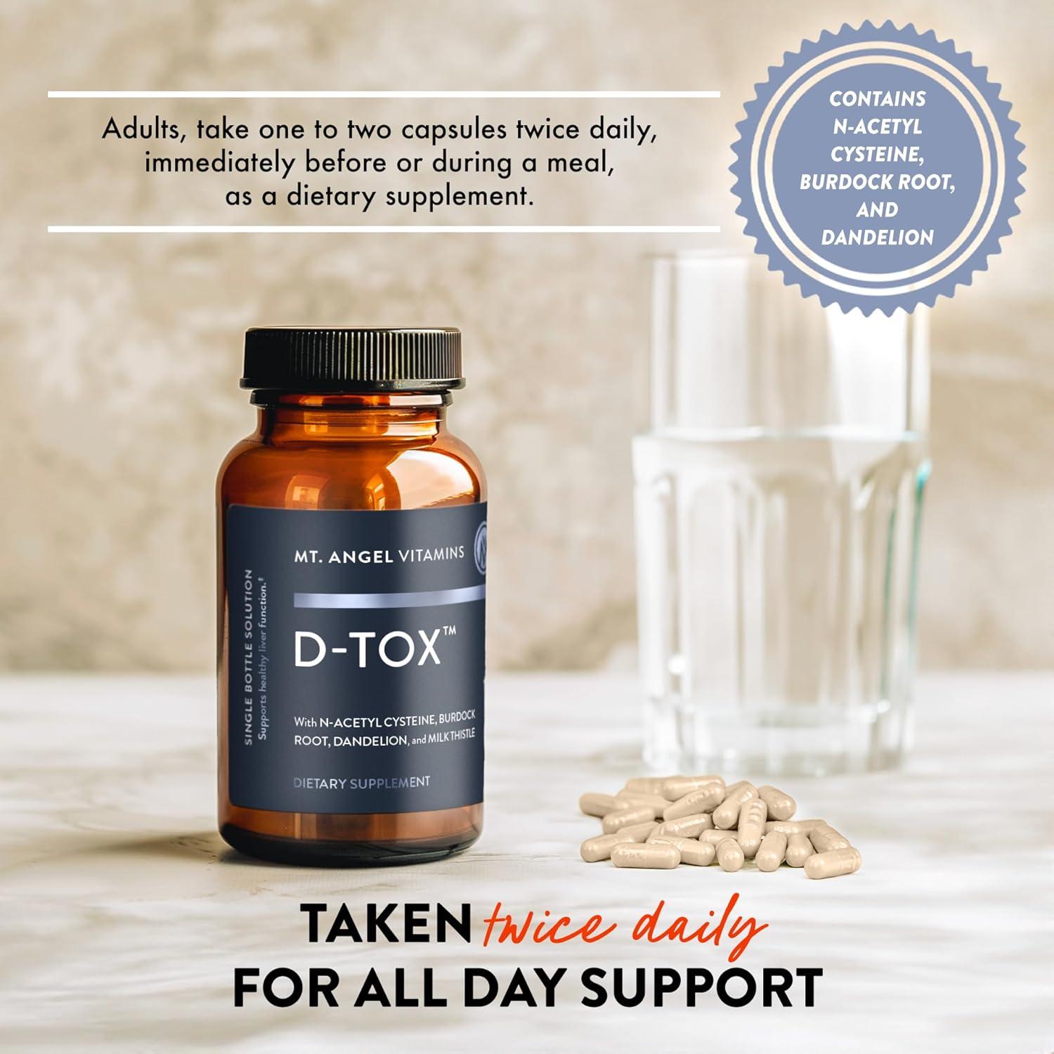 Suplemento D-Tox Mt. Angel - 60 Cápsulas para Hígado Graso