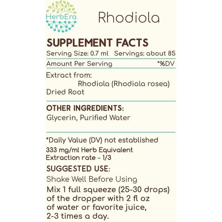 Extracto de Rhodiola B60 HerbEra 59.15 ml - Sin Alcohol