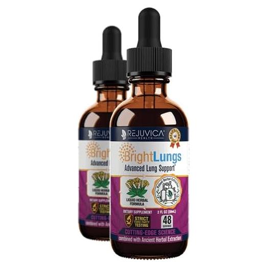 Suplemento Pulmones Brillantes Rejuvica 59.15 ml x 2 - Salud Respiratoria