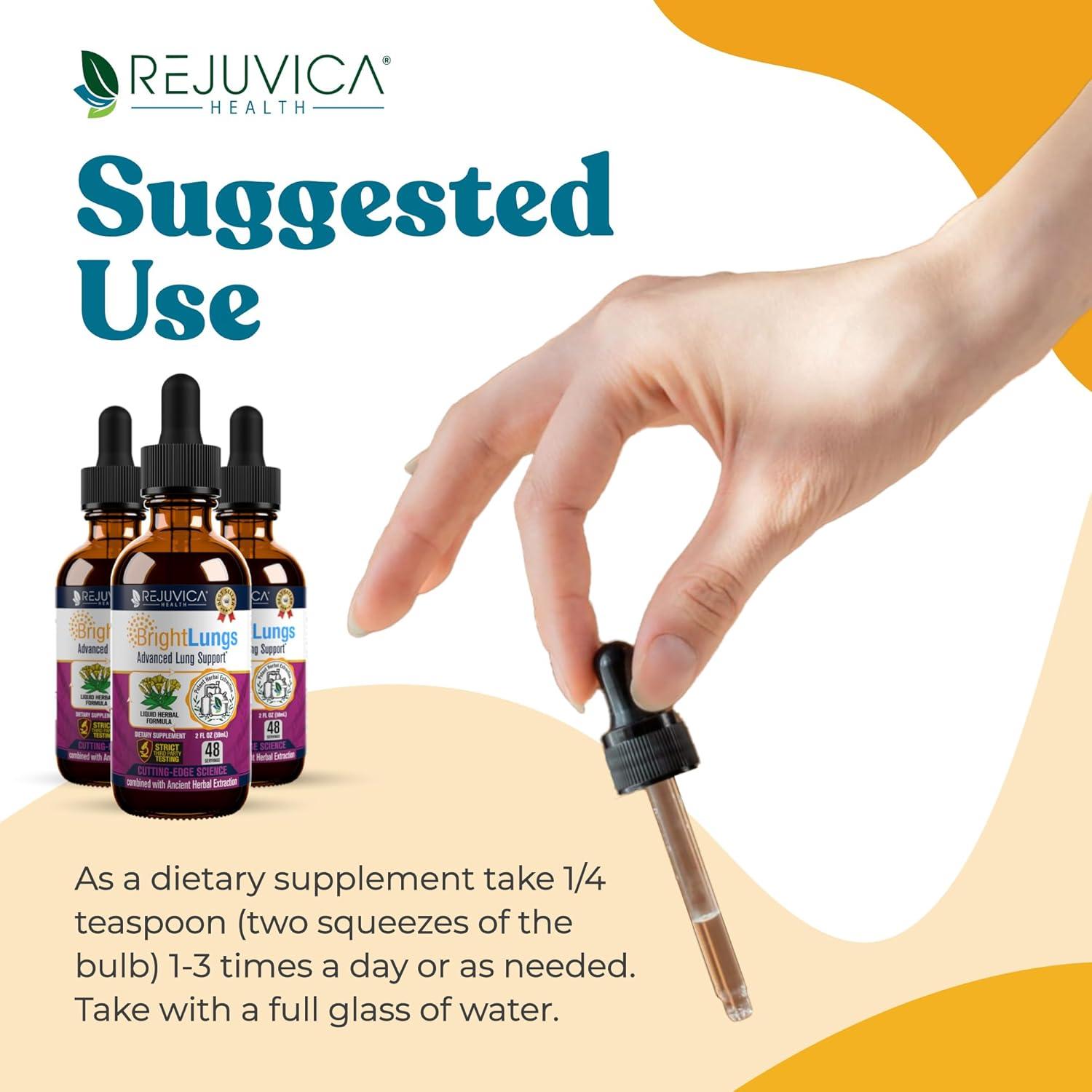 Suplemento Pulmones Brillantes Rejuvica 59.15 ml x 2 - Salud Respiratoria