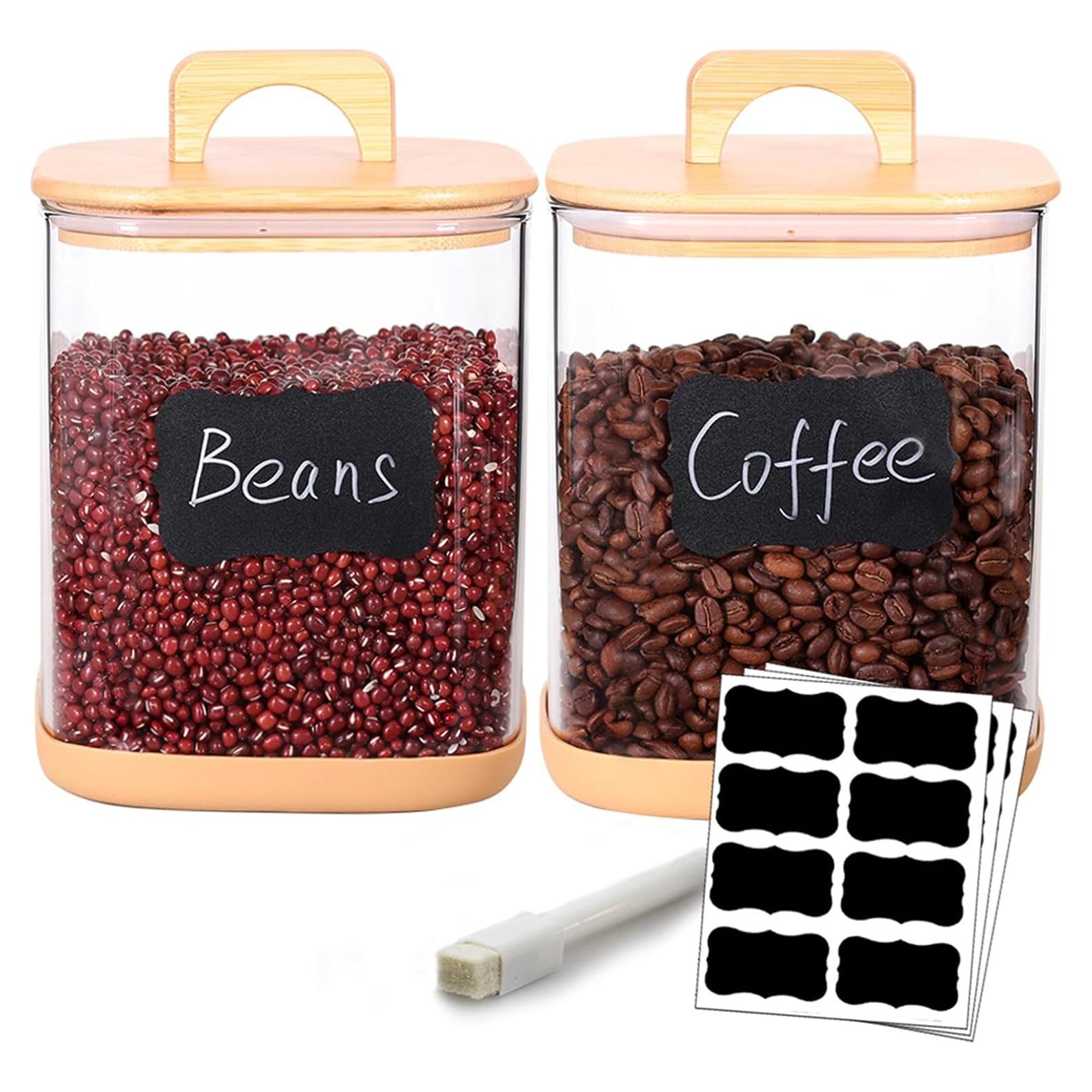 Tarros de vidrio herméticos Tzerotone 3000 ml - Juego de 2