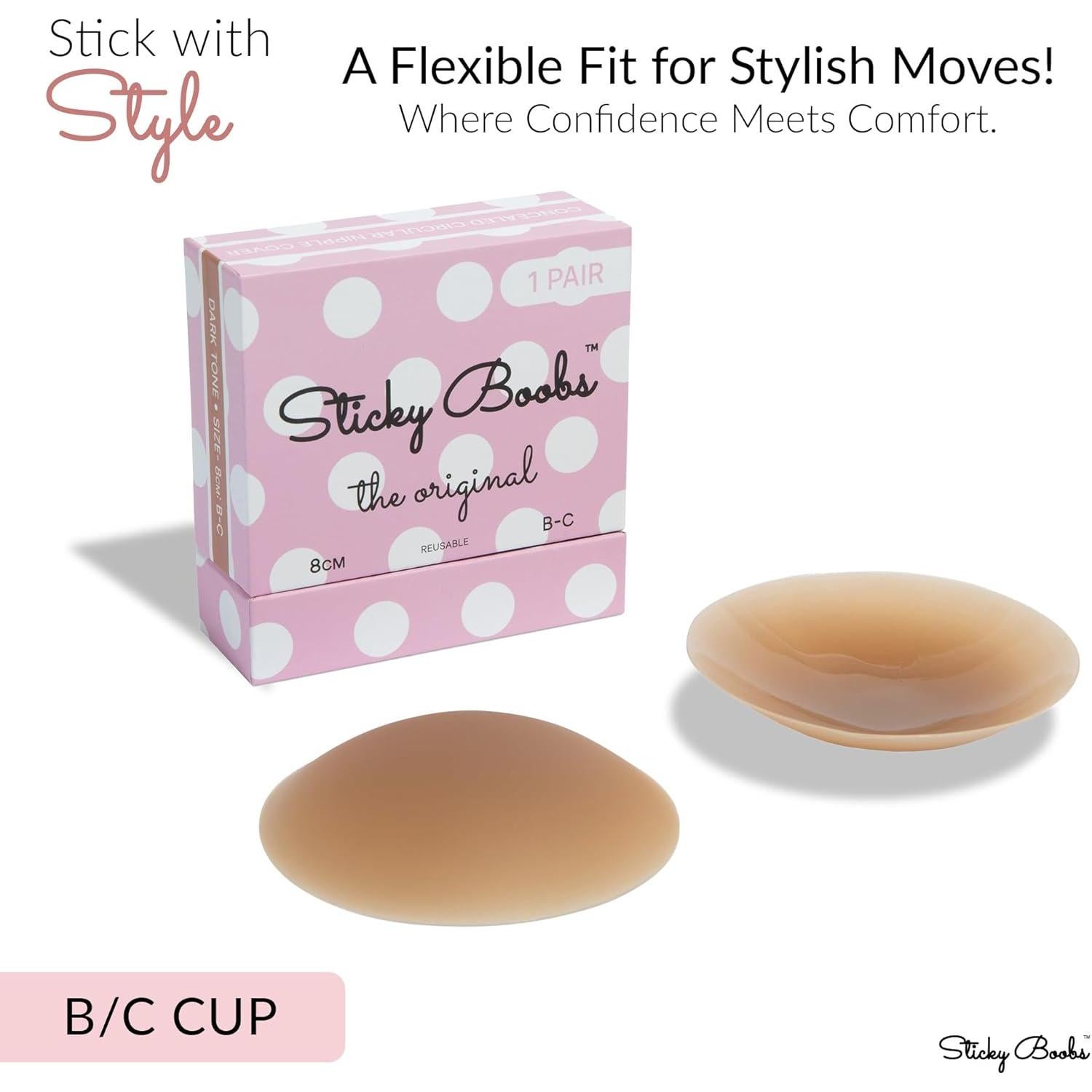 Cubiertas de pezón silicona médica reutilizables A-B 7cm